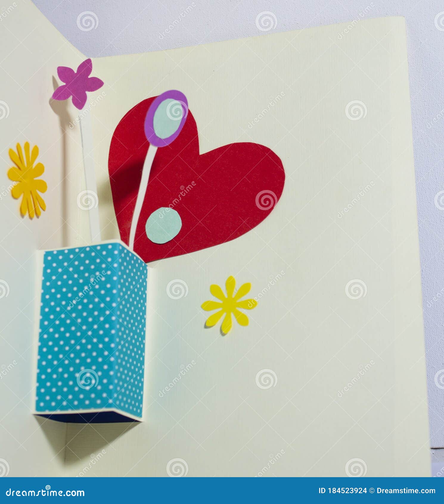 artistic flowers paper anniversary card craft