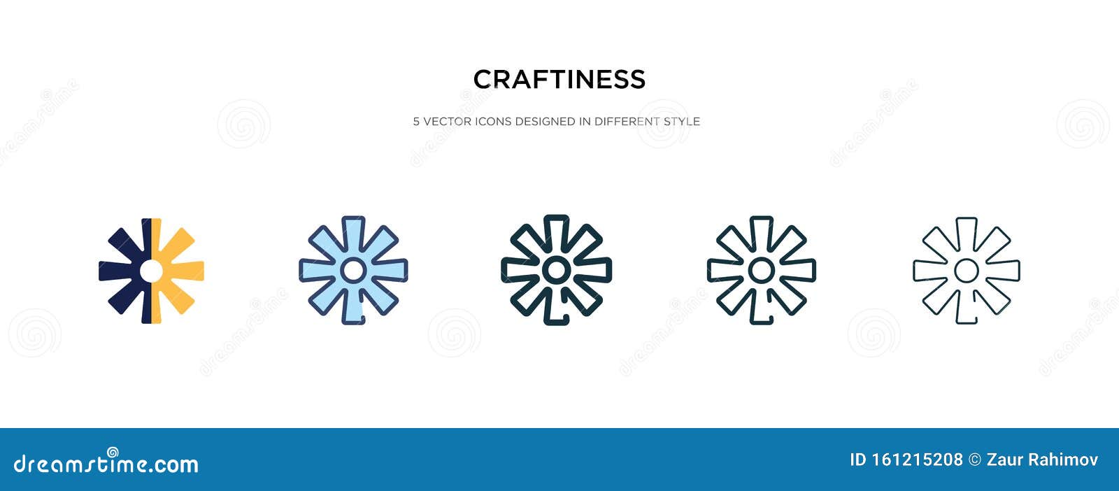 craftiness icon in different style  . two colored and black craftiness  icons ed in filled, outline