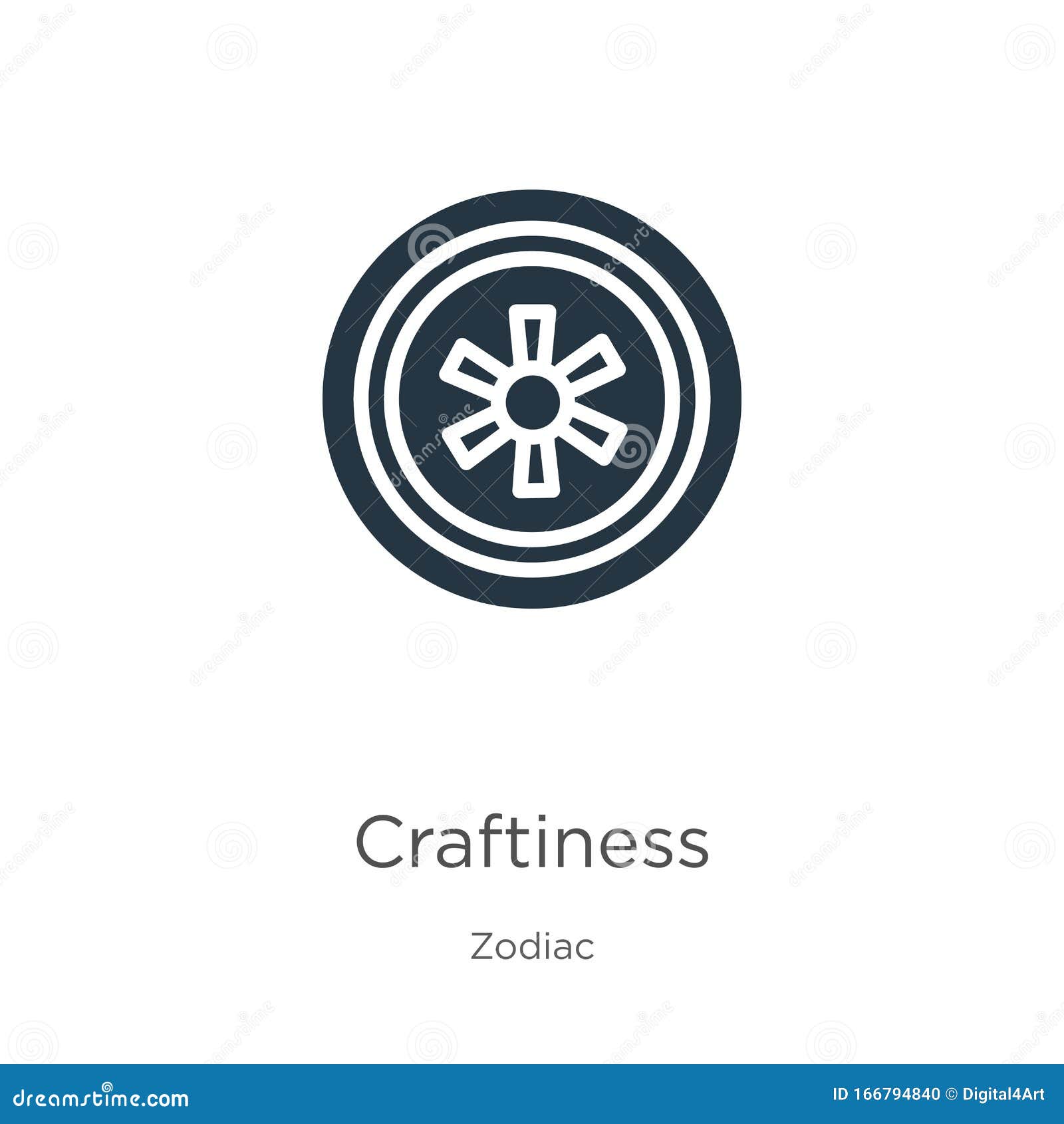 craftiness icon . trendy flat craftiness icon from zodiac collection  on white background.   can