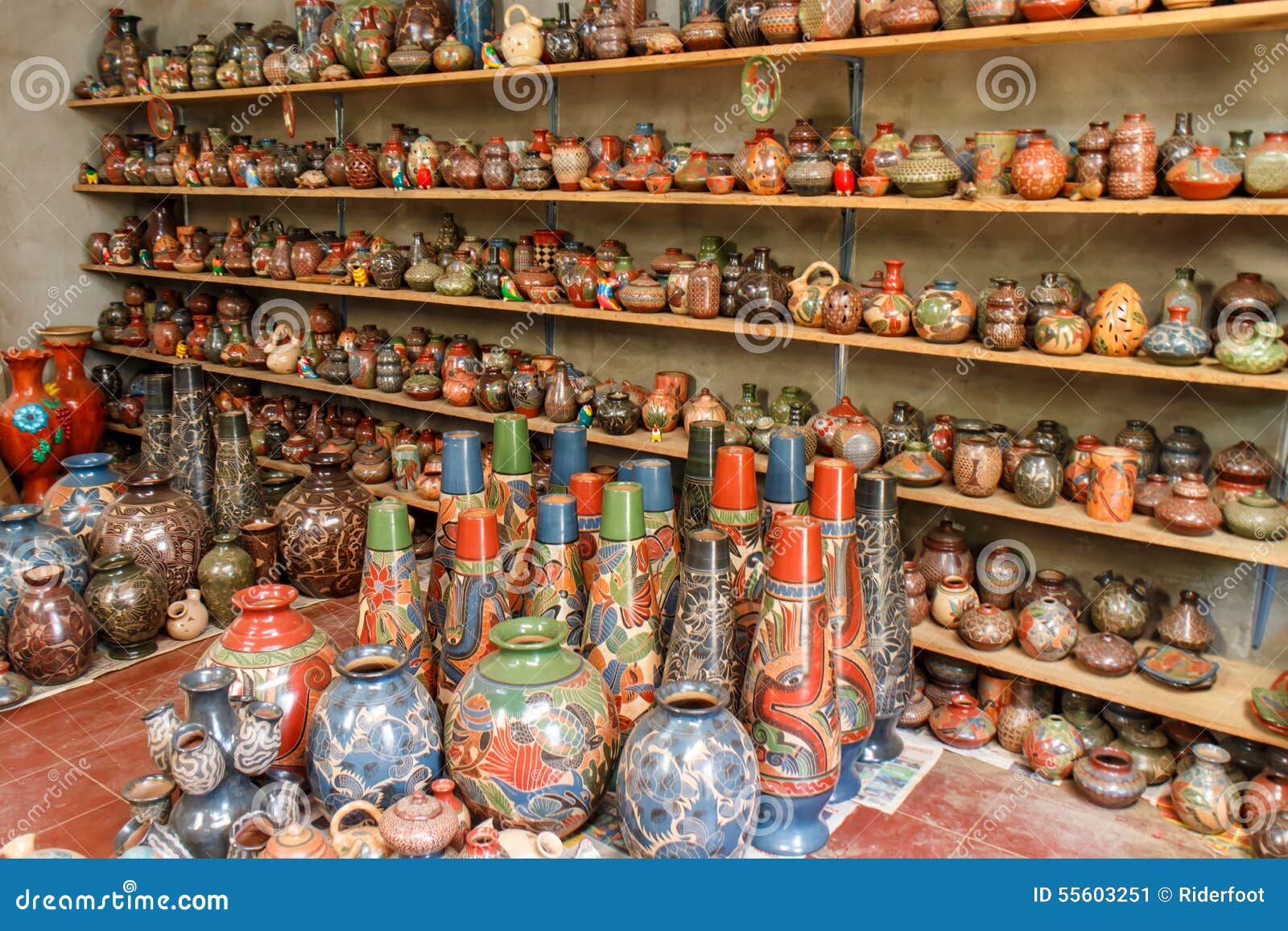 Craftmanship, Handmade Ceramics from a Shop Stock Image Image of