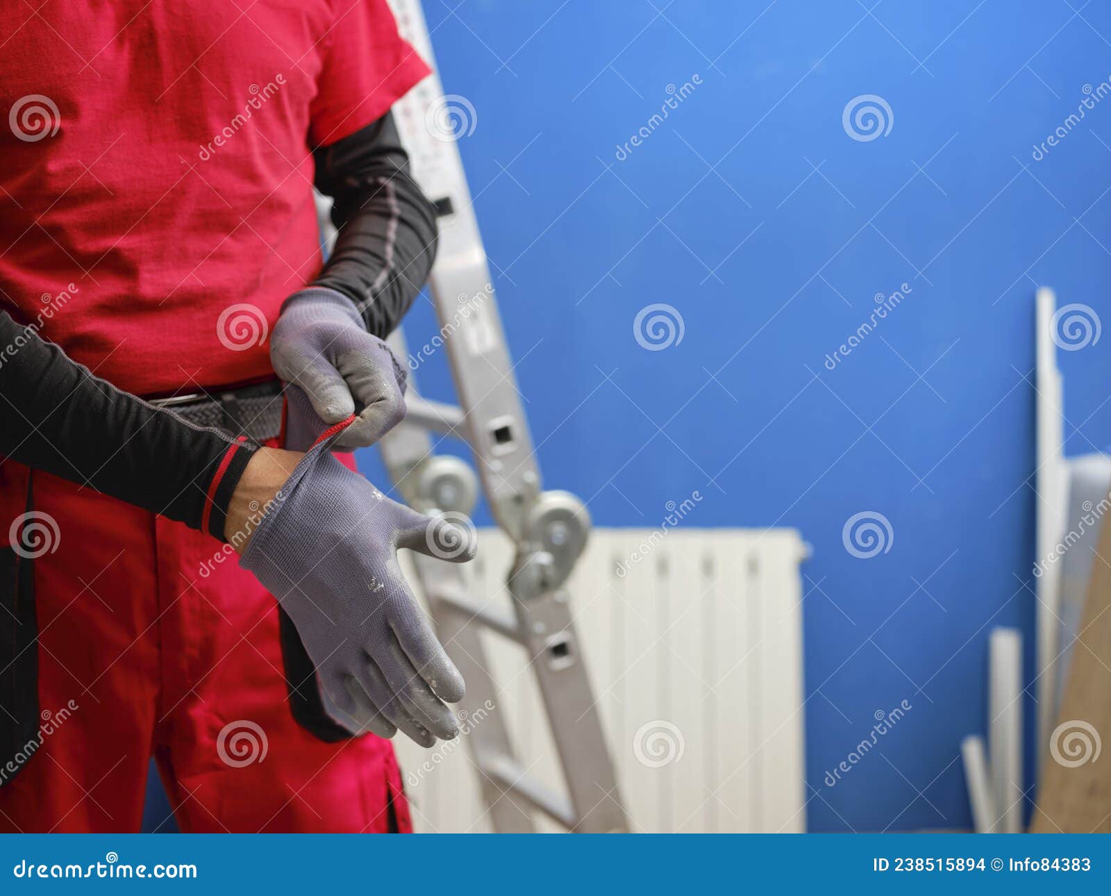 Craftsman Holding a Saw Ready To Perform Home Renovation. Worker in ...