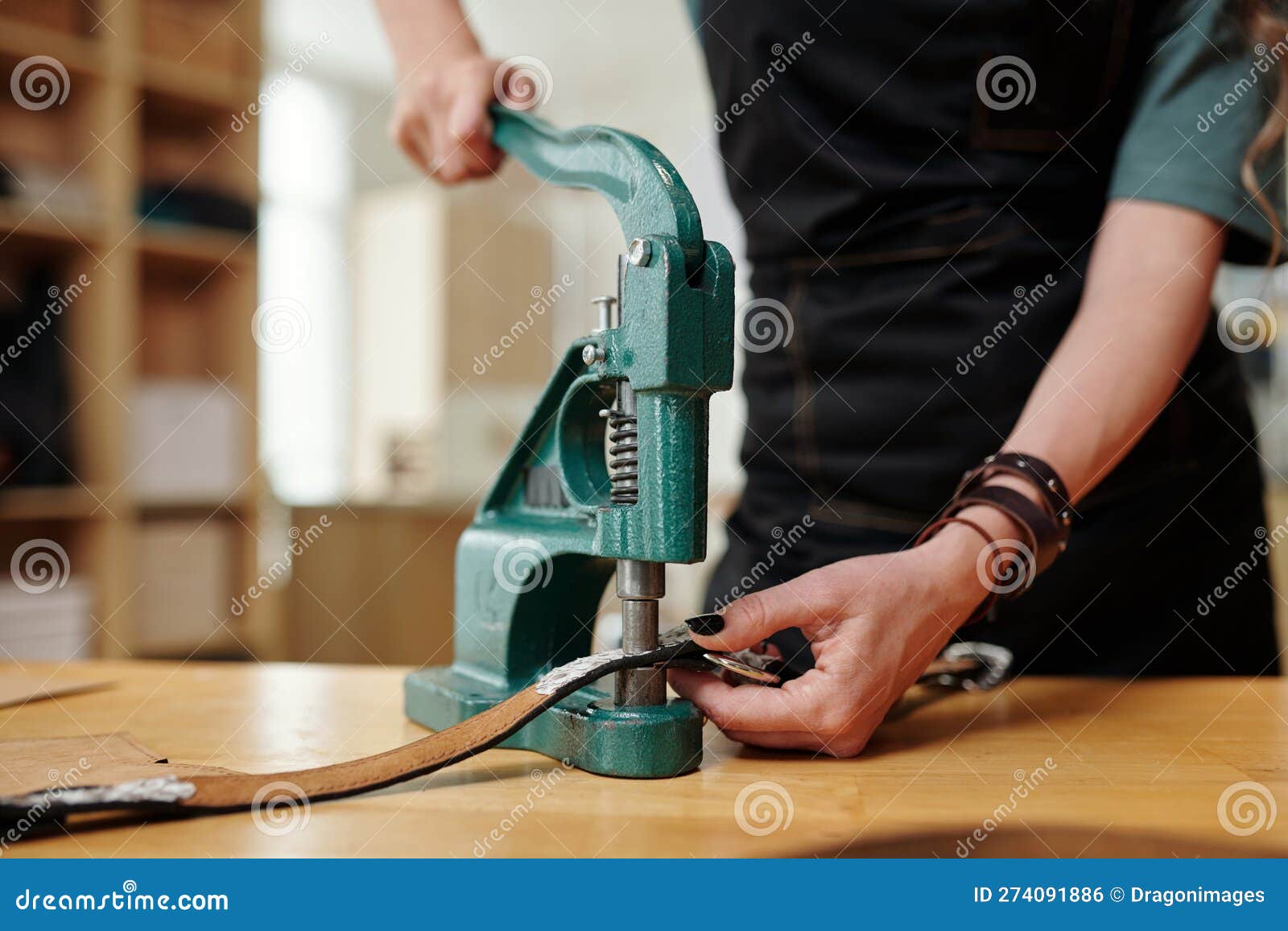 Craftsperson Setting Rivets Stock Photo Image of wrench, occupation