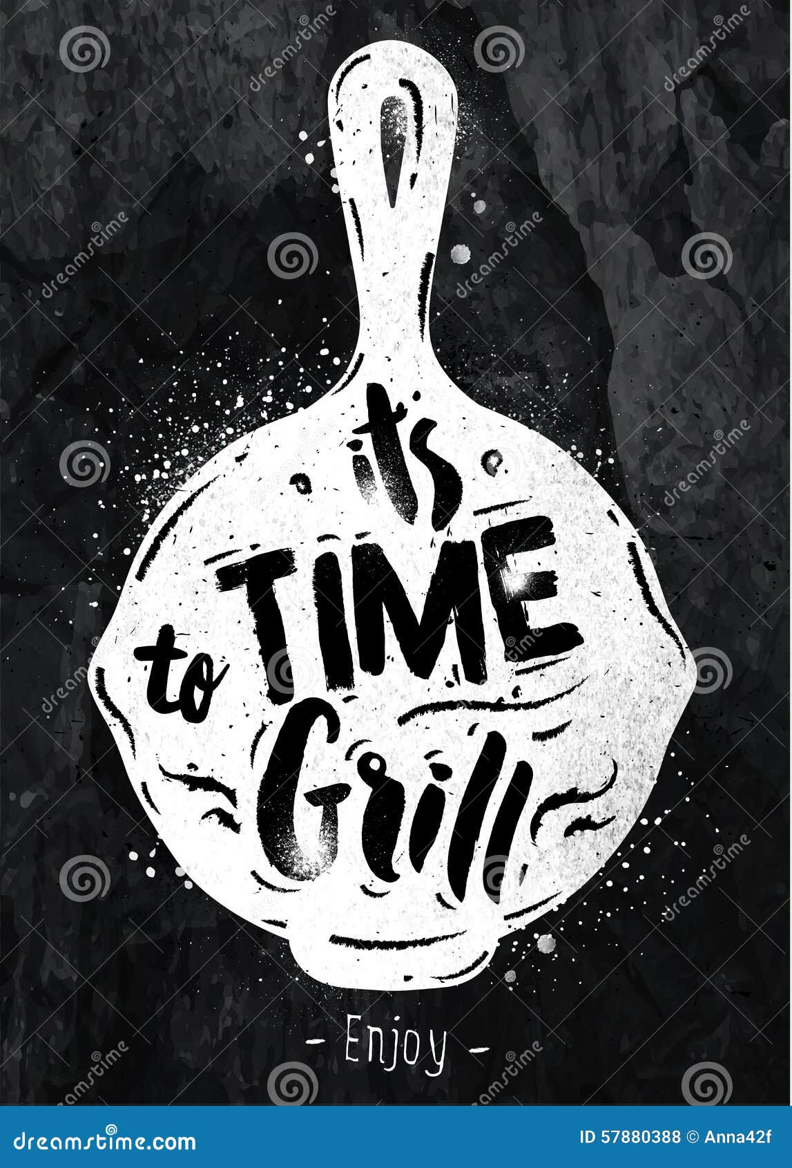 Craie De Casserole D'affiche Illustration de Vecteur Illustration du