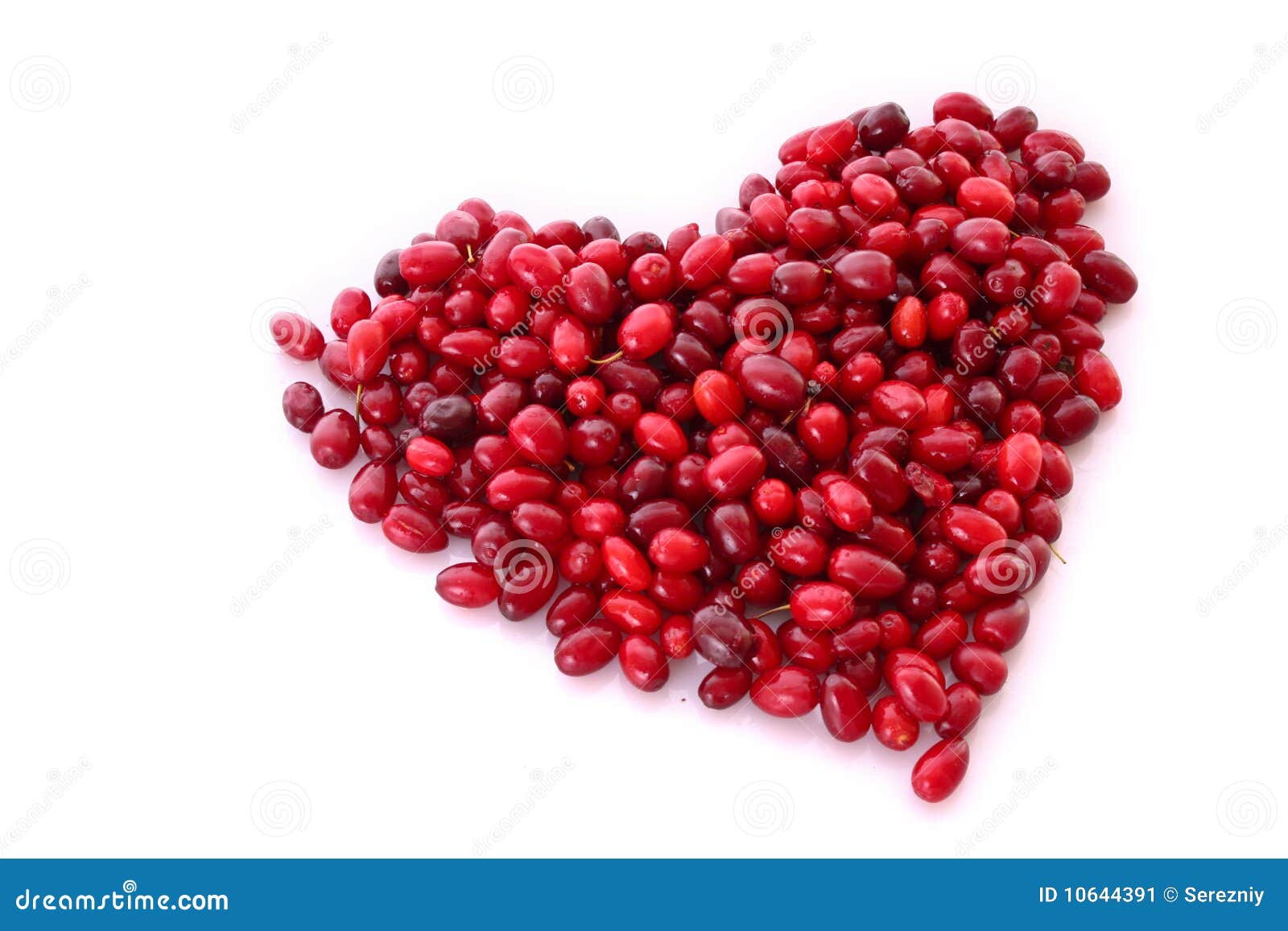 Cranberries in heart shape stock image. Image of dessert 10644391