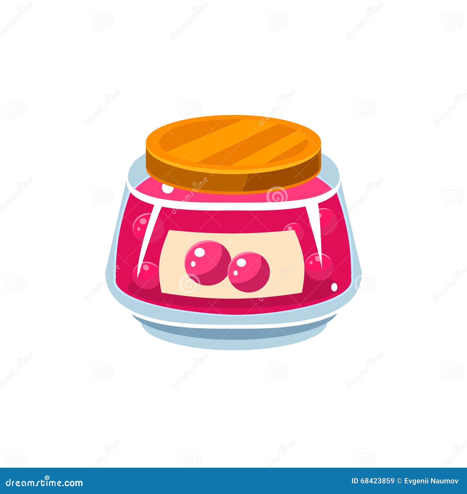 Cranberry Jam in Transparent Jar Stock Vector Illustration of sour