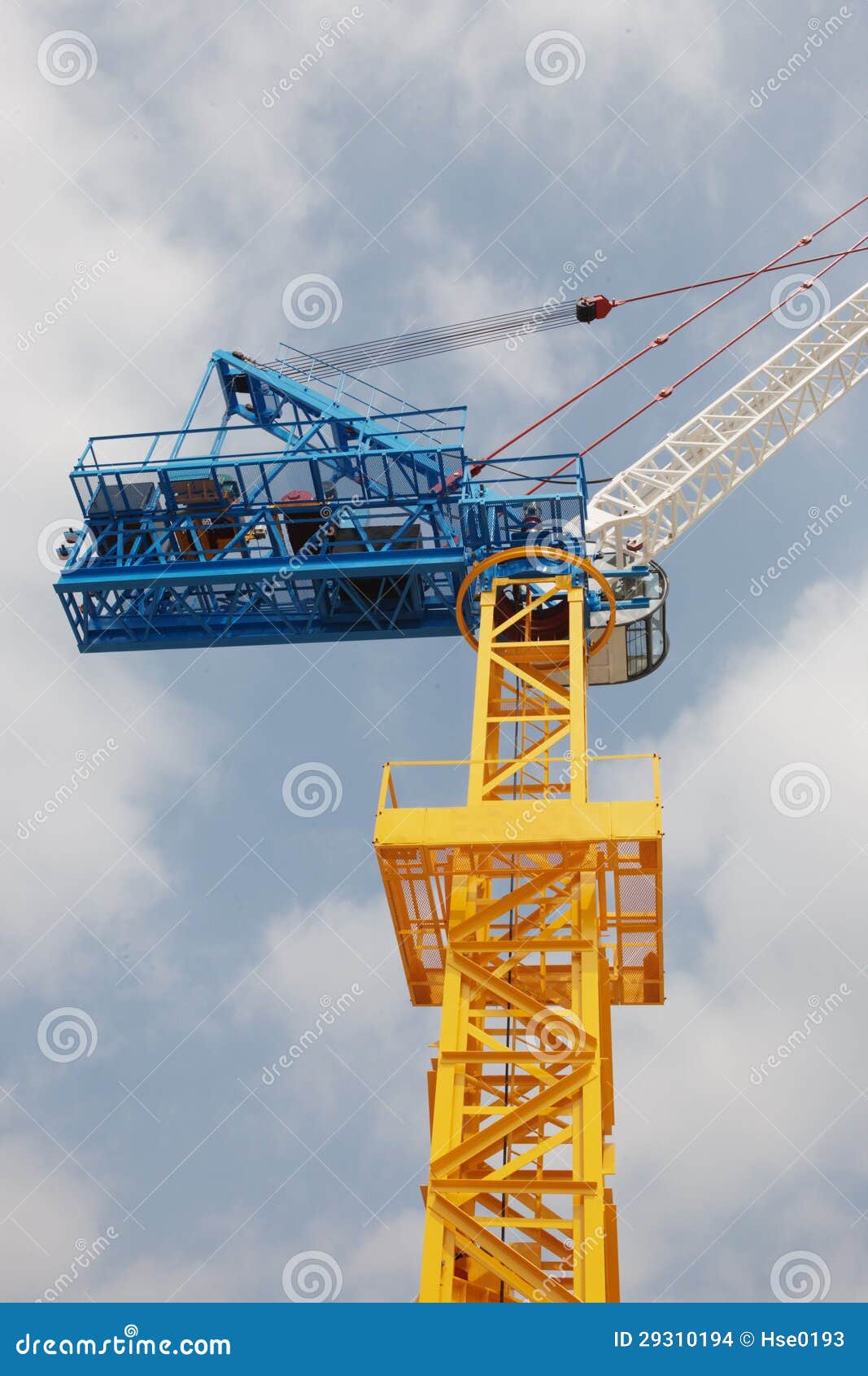 Crane base stock photo. Image of white, hook, steel, blue - 29310194