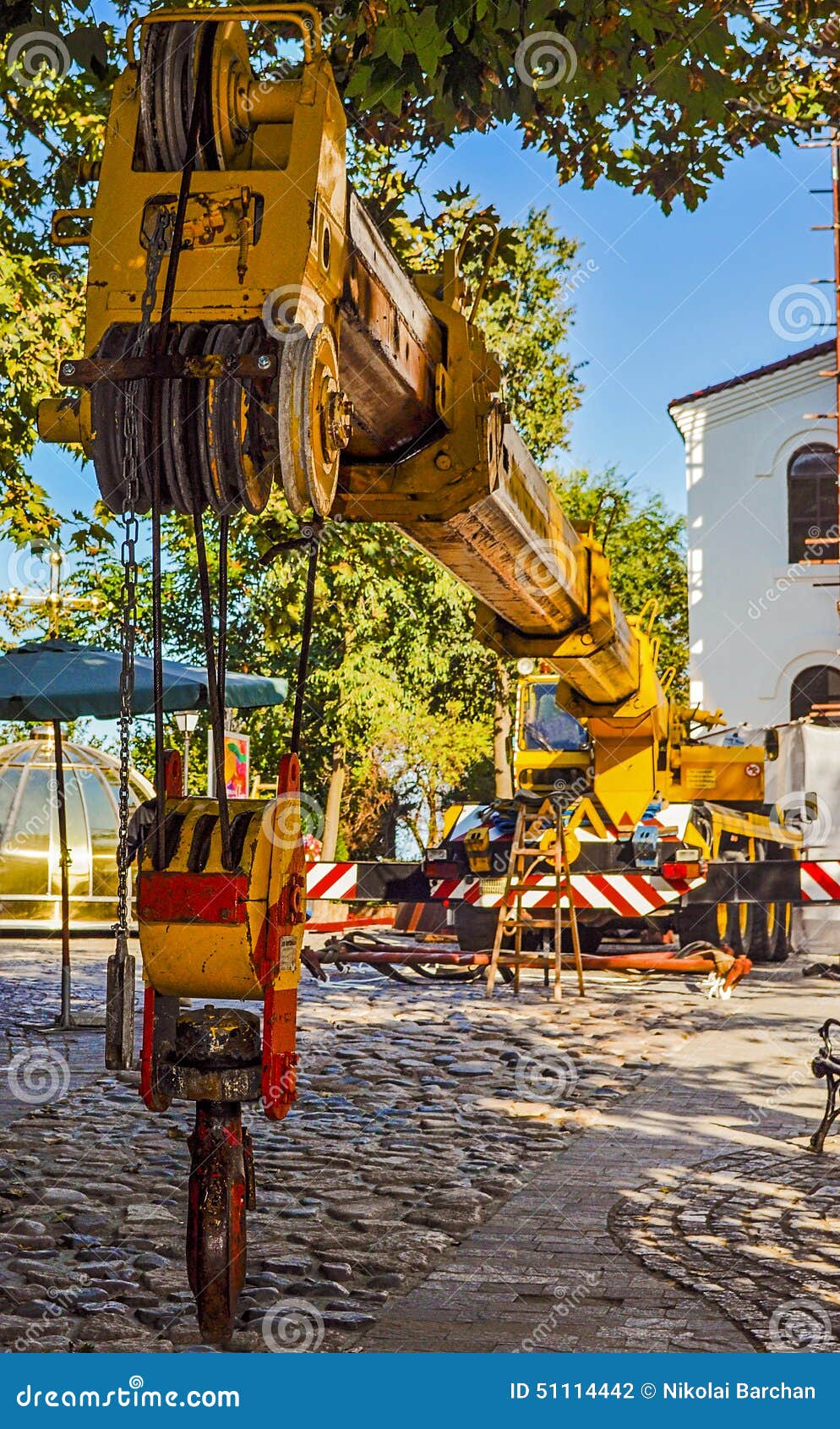 Craneboom stock photo. Image of hawser, telescoping 51114442