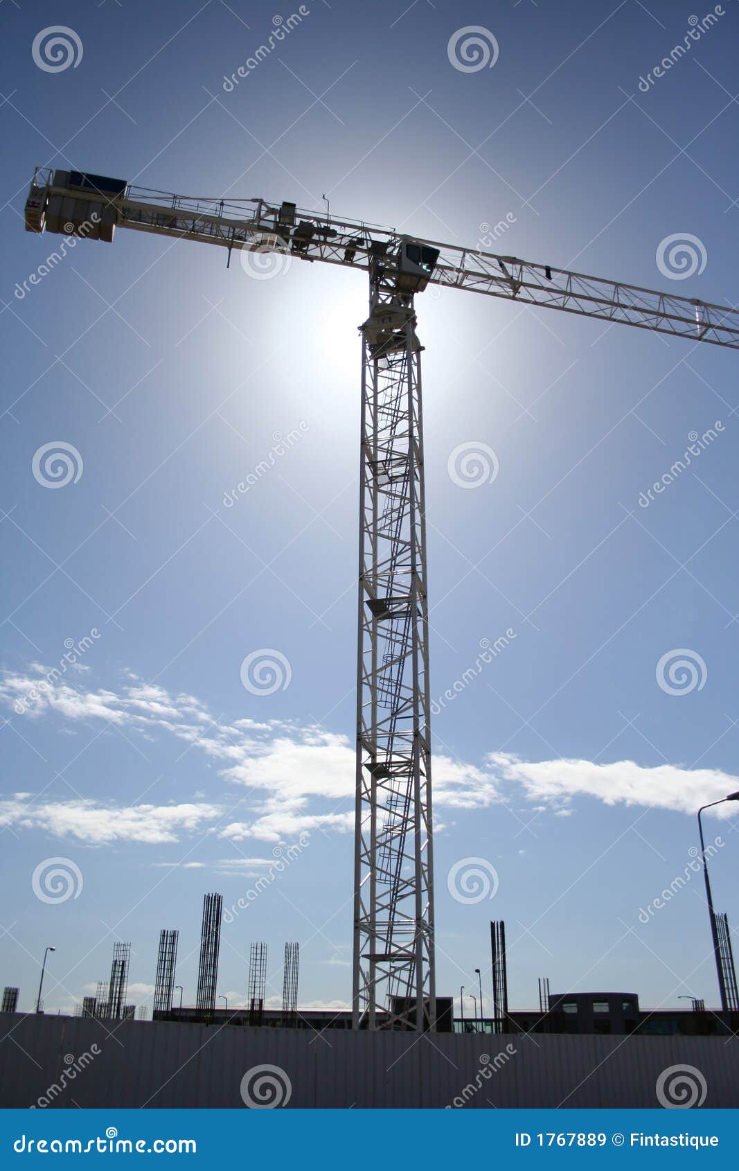 Crane at building site stock image. Image of cable, crane 1767889