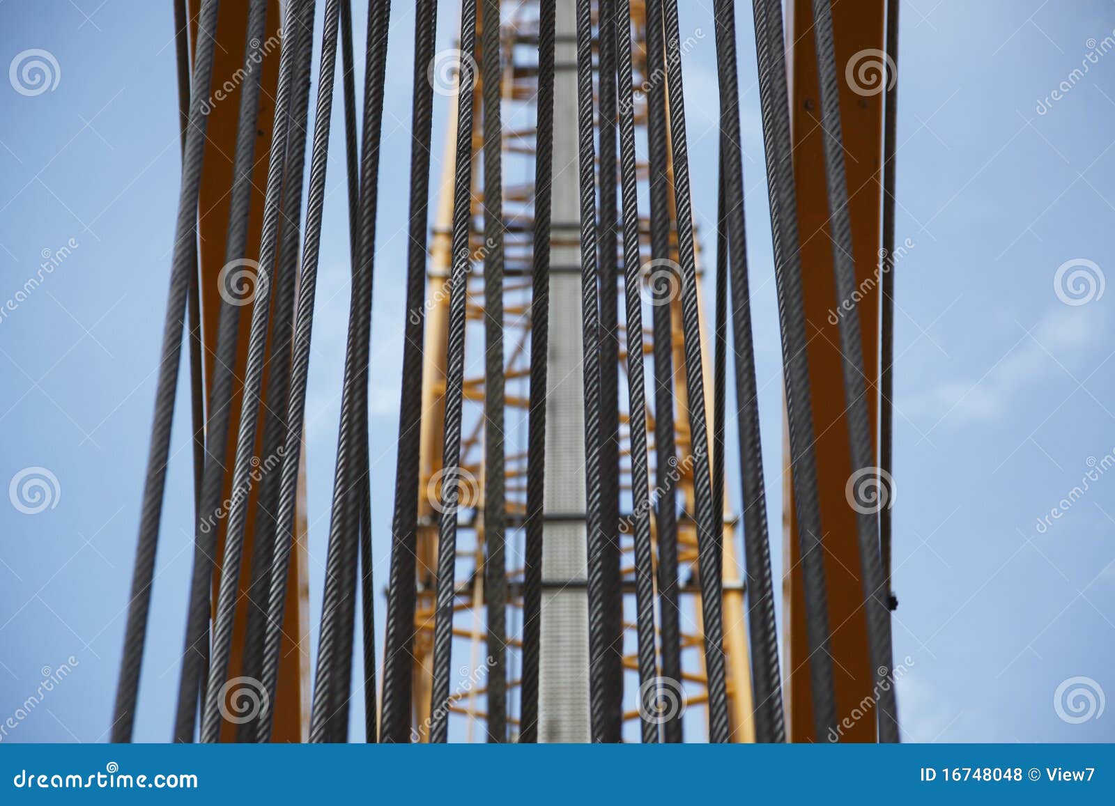 Crane Cables stock photo. Image of wire, machine, blue 16748048