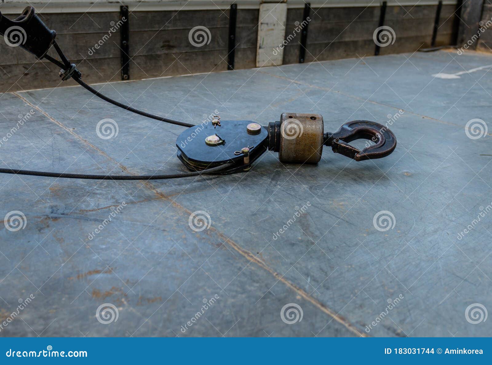 Crane Hook Assembly with Cables Stock Photo Image of korea, machine