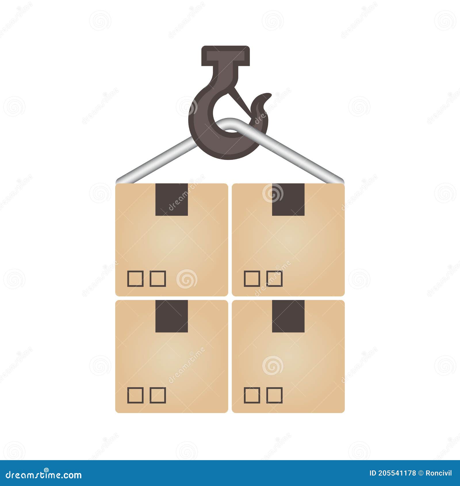 Crane Hook Vector Icon Design Isolated on White Background. Stock Vector -  Illustration of background, container: 205541178