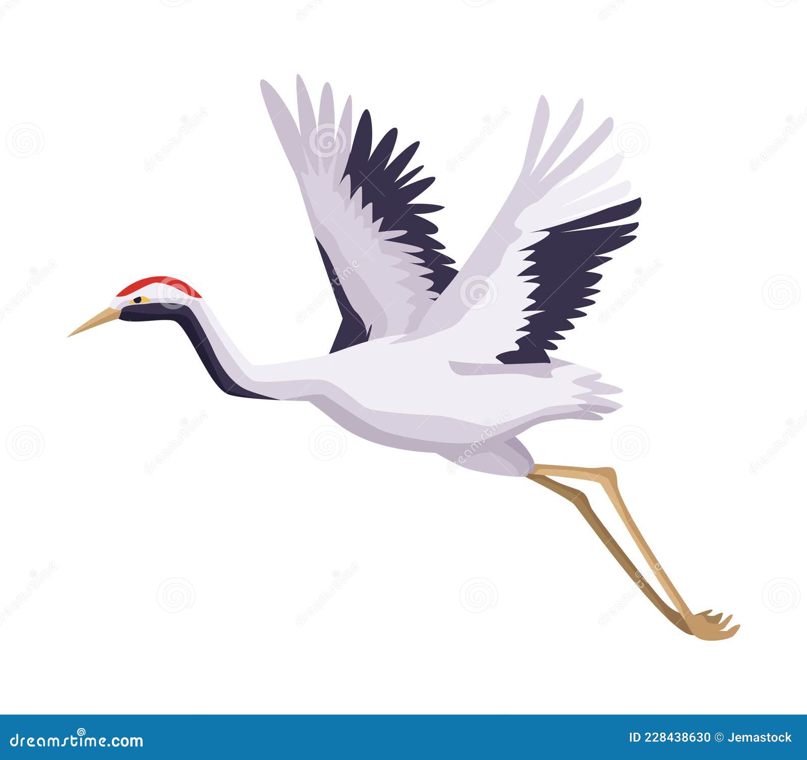 Crane japanese bird stock vector. Illustration of japan 228438630