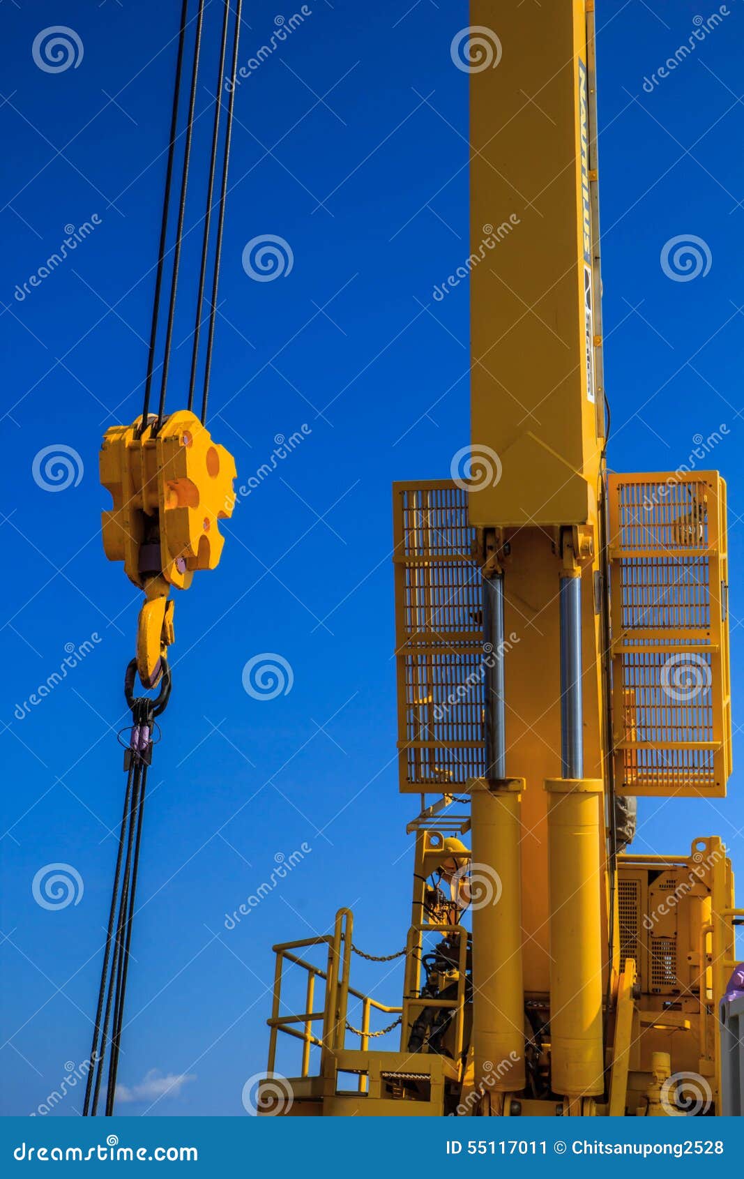 Crane lifting stock image. Image of engineering, lifted 55117011