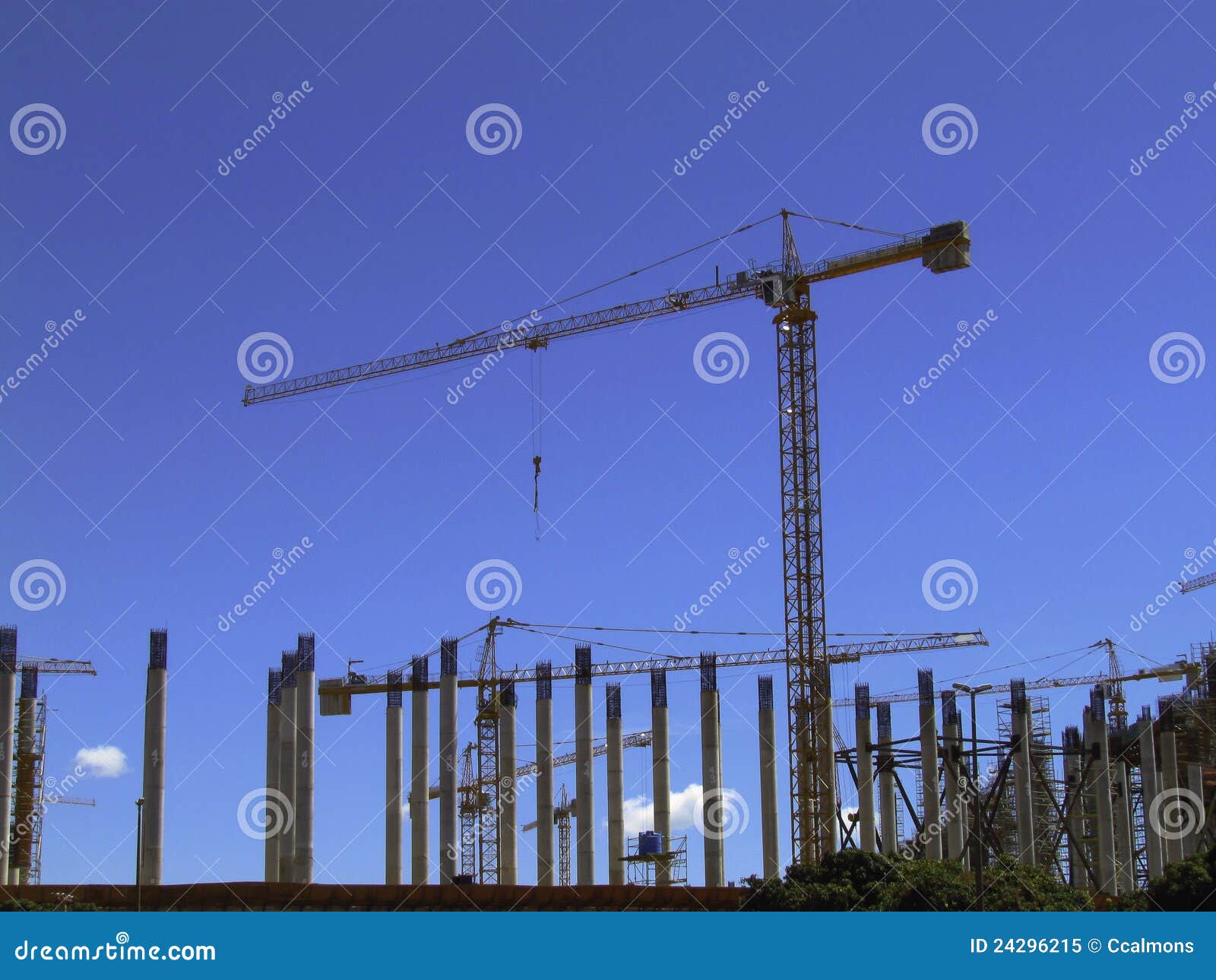 crane operating in a construction site.