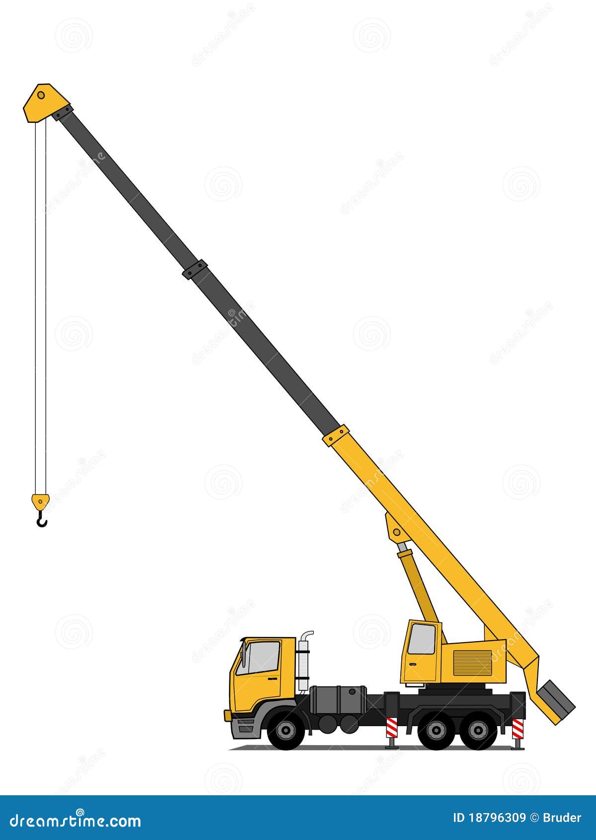 Crane truck stock vector. Illustration of load, lifter 18796309