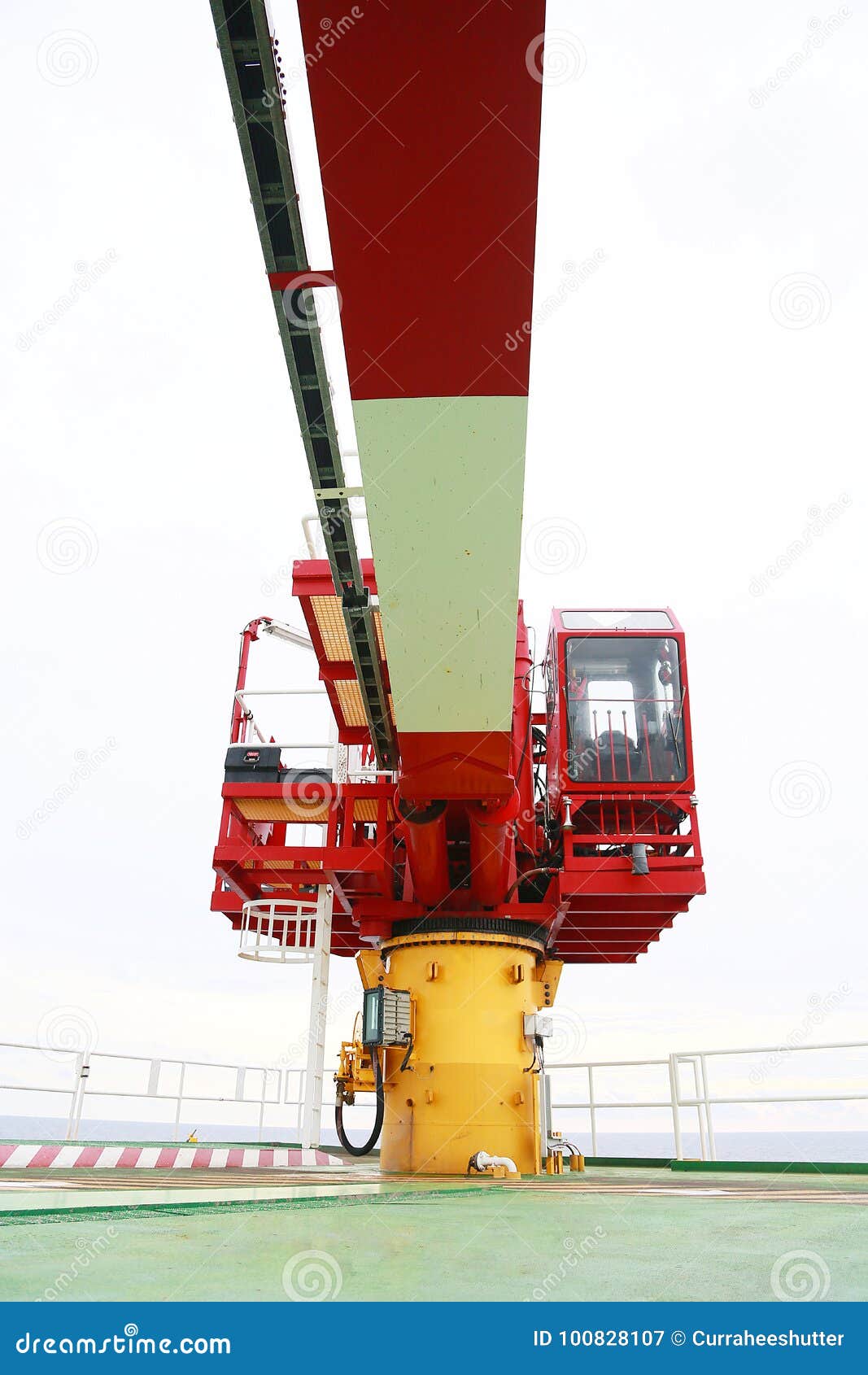 Crane Under Maintenance Routine Job by Crane Operator or Technician, Fix and Service Crane with