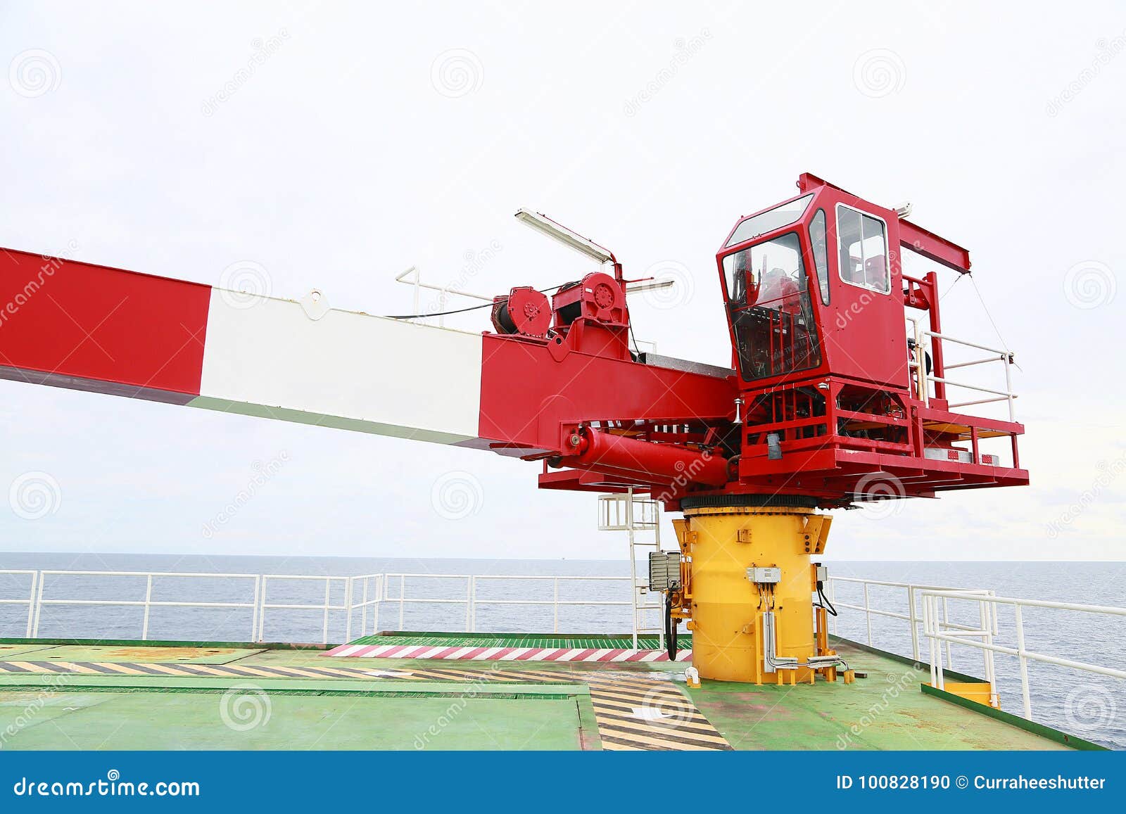 Crane Under Maintenance Routine Job by Crane Operator or Technician, Fix and Service Crane with