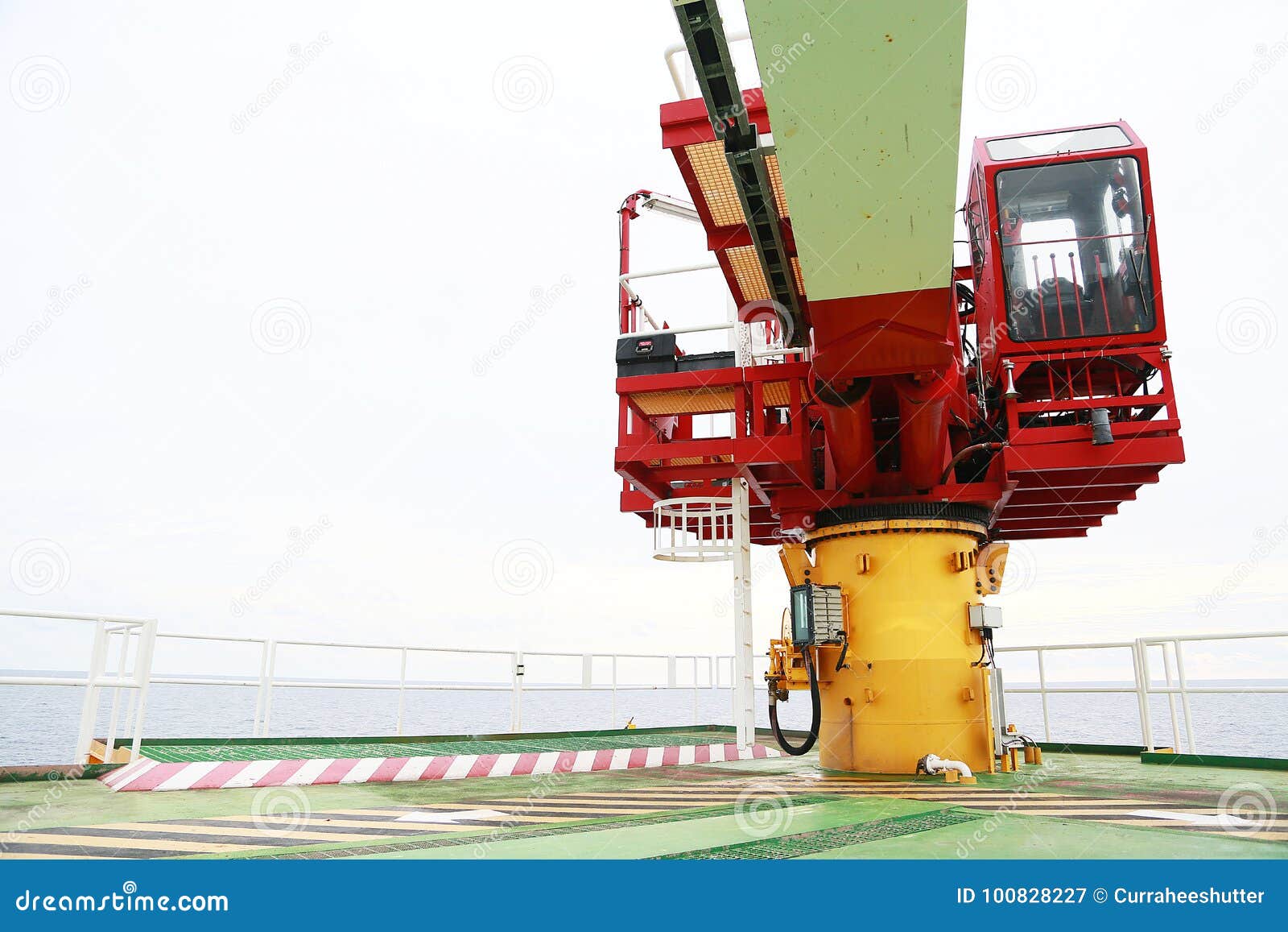 Crane Under Maintenance Routine Job by Crane Operator or Technician, Fix and Service Crane with