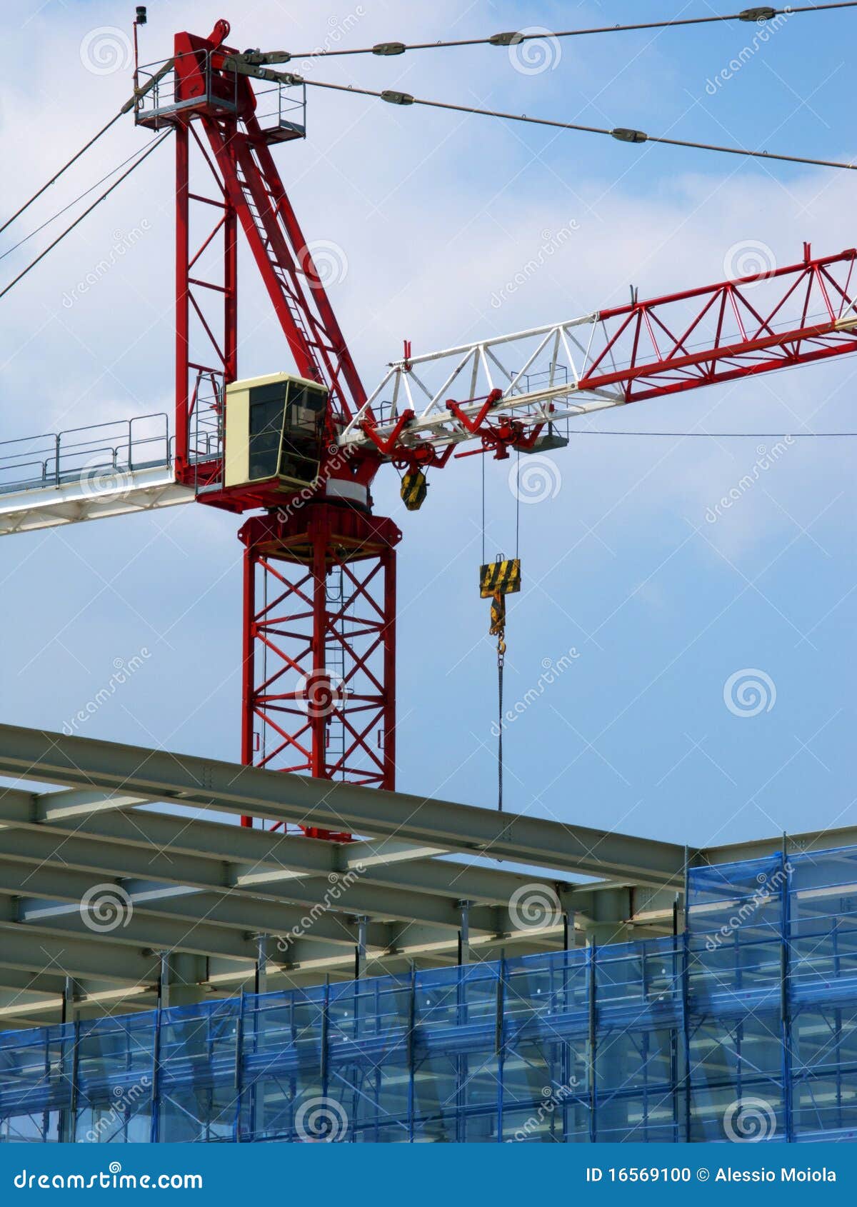Crane and yard stock photo. Image of engineering, architecture 16569100