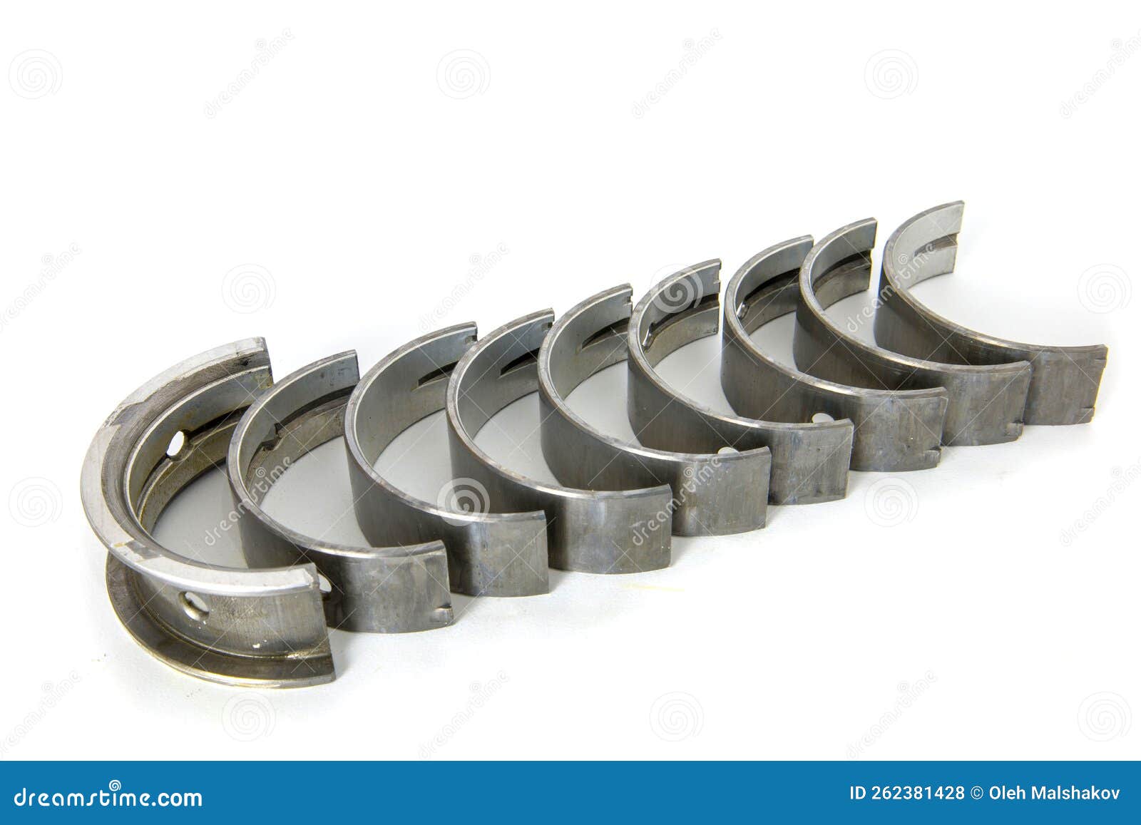 Crankshaft Bearings Isolated on White. Stock Photo Image of movement