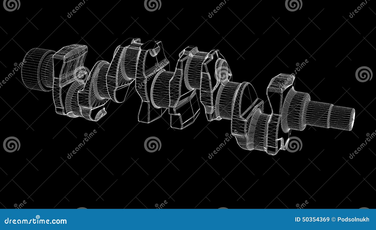 Crankshaft stock illustration. Illustration of illustrations 50354369
