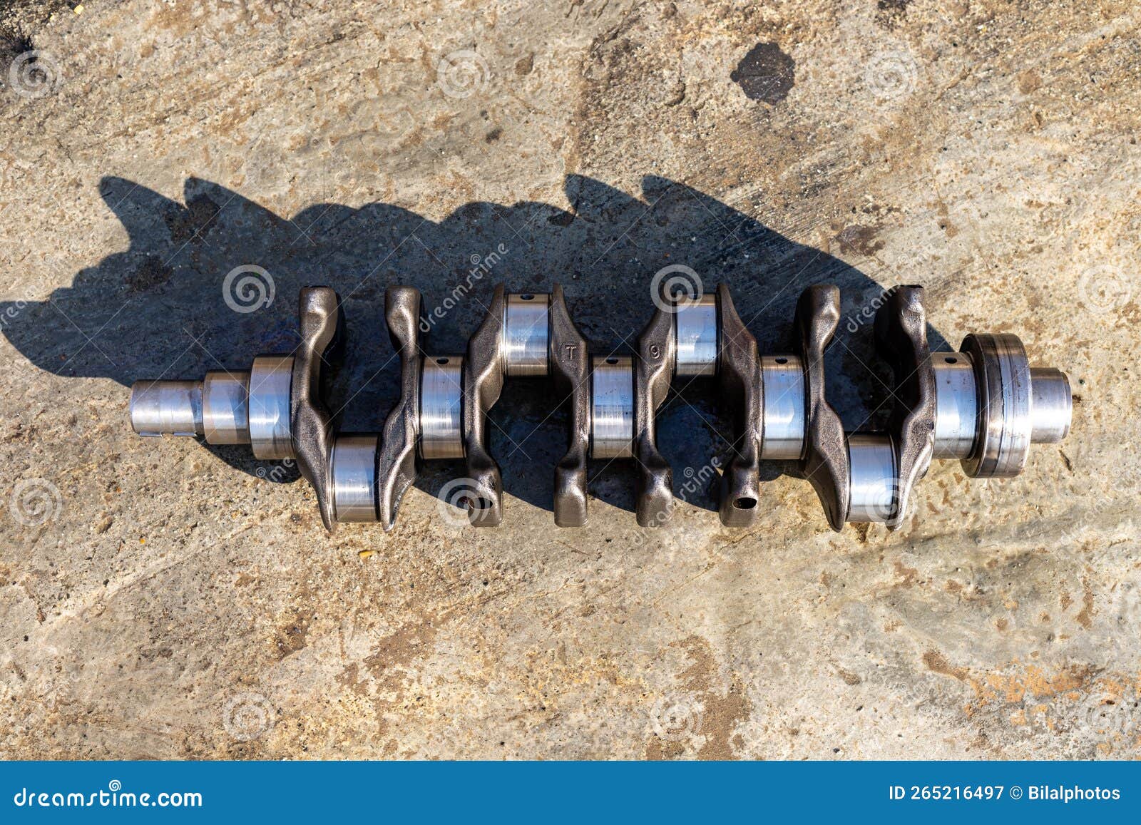 Crankshaft for Four Cylinders Truck or Pickup Engine Stock Image