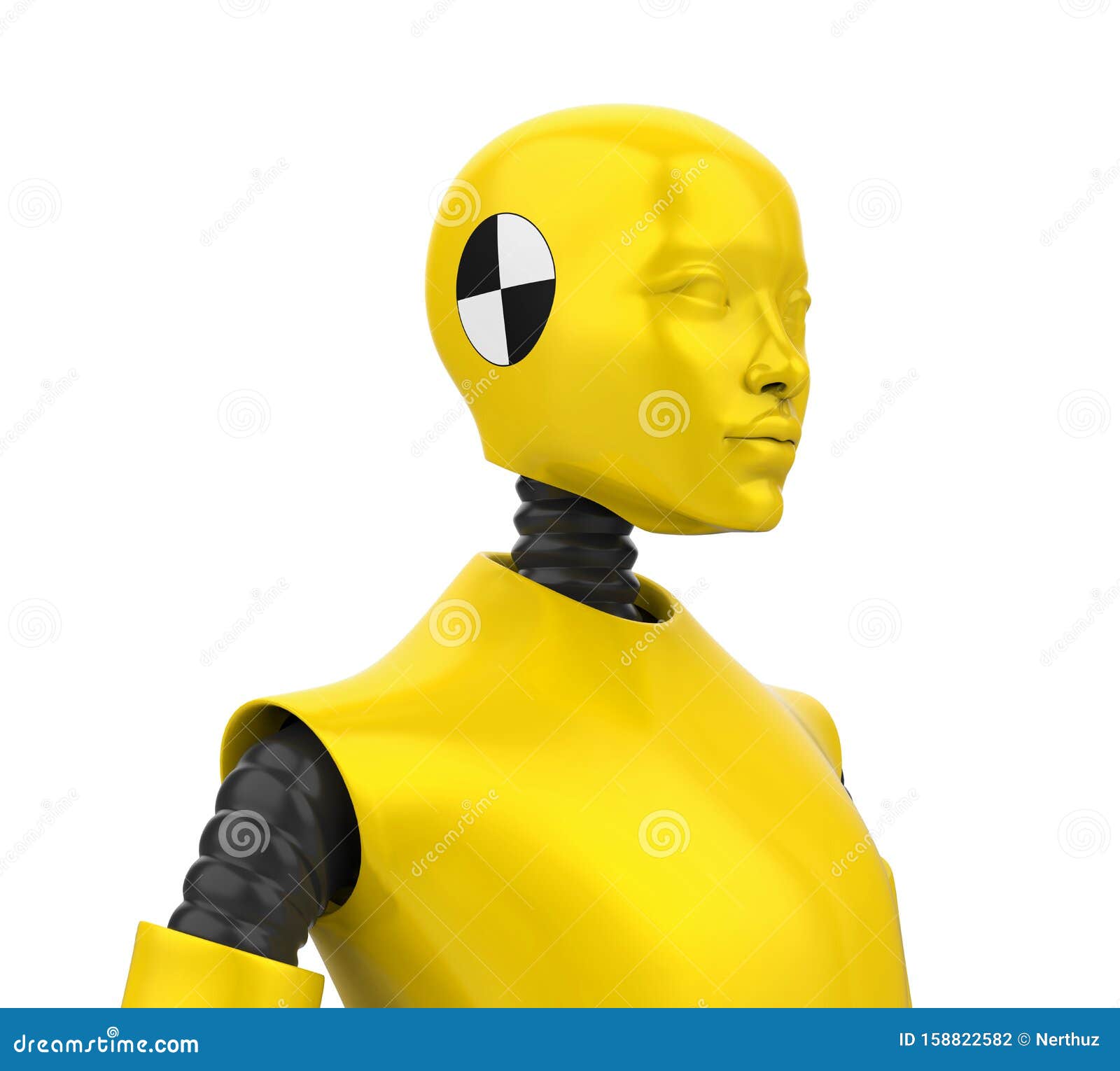 Crash Test Dummy Isolated Stock Illustration