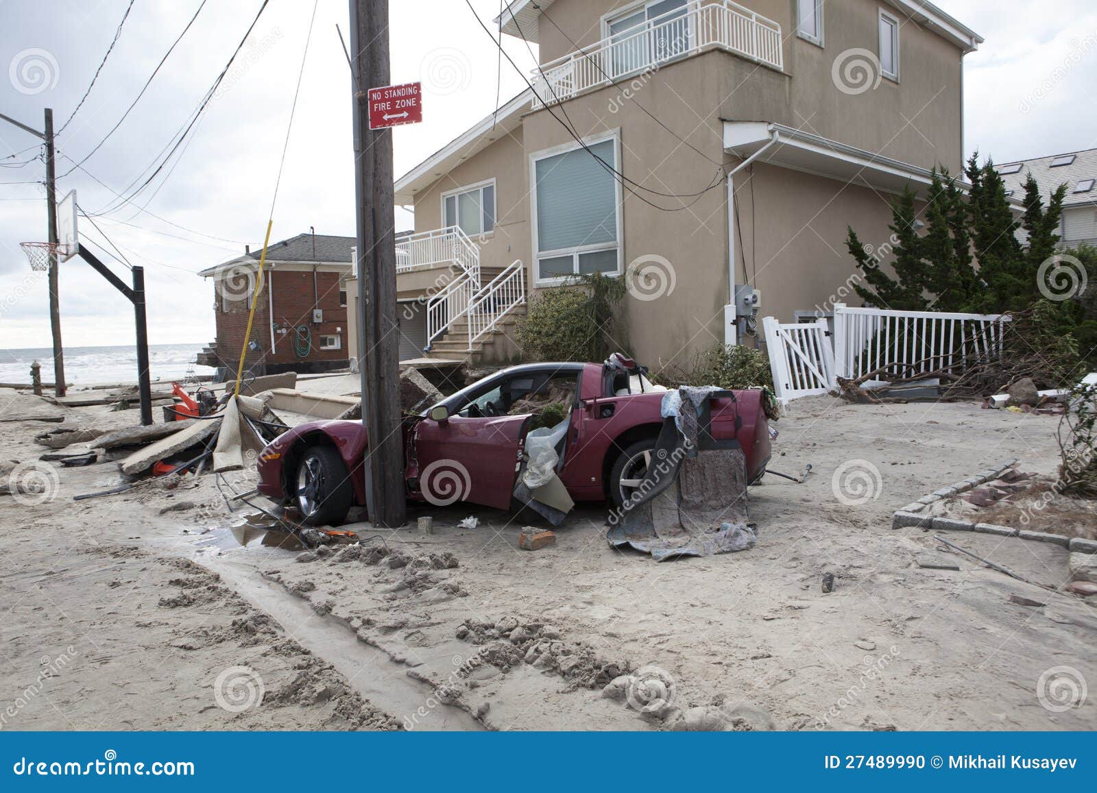 Crashed Cars after Hurricane Sandy Editorial Image Image of scary