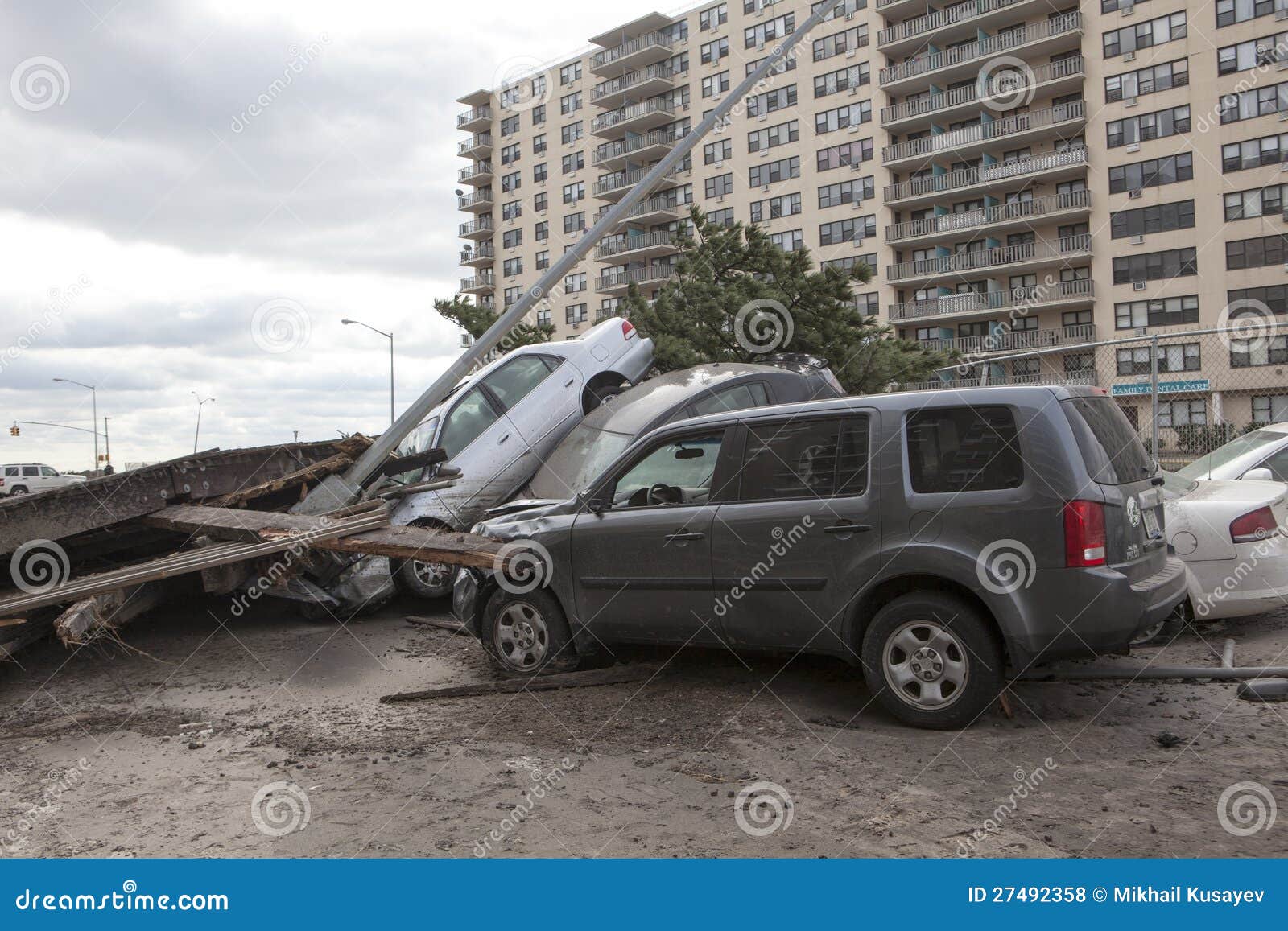 Crashed Cars after Hurricane Sandy Editorial Stock Photo Image of flood, automobile 27492358