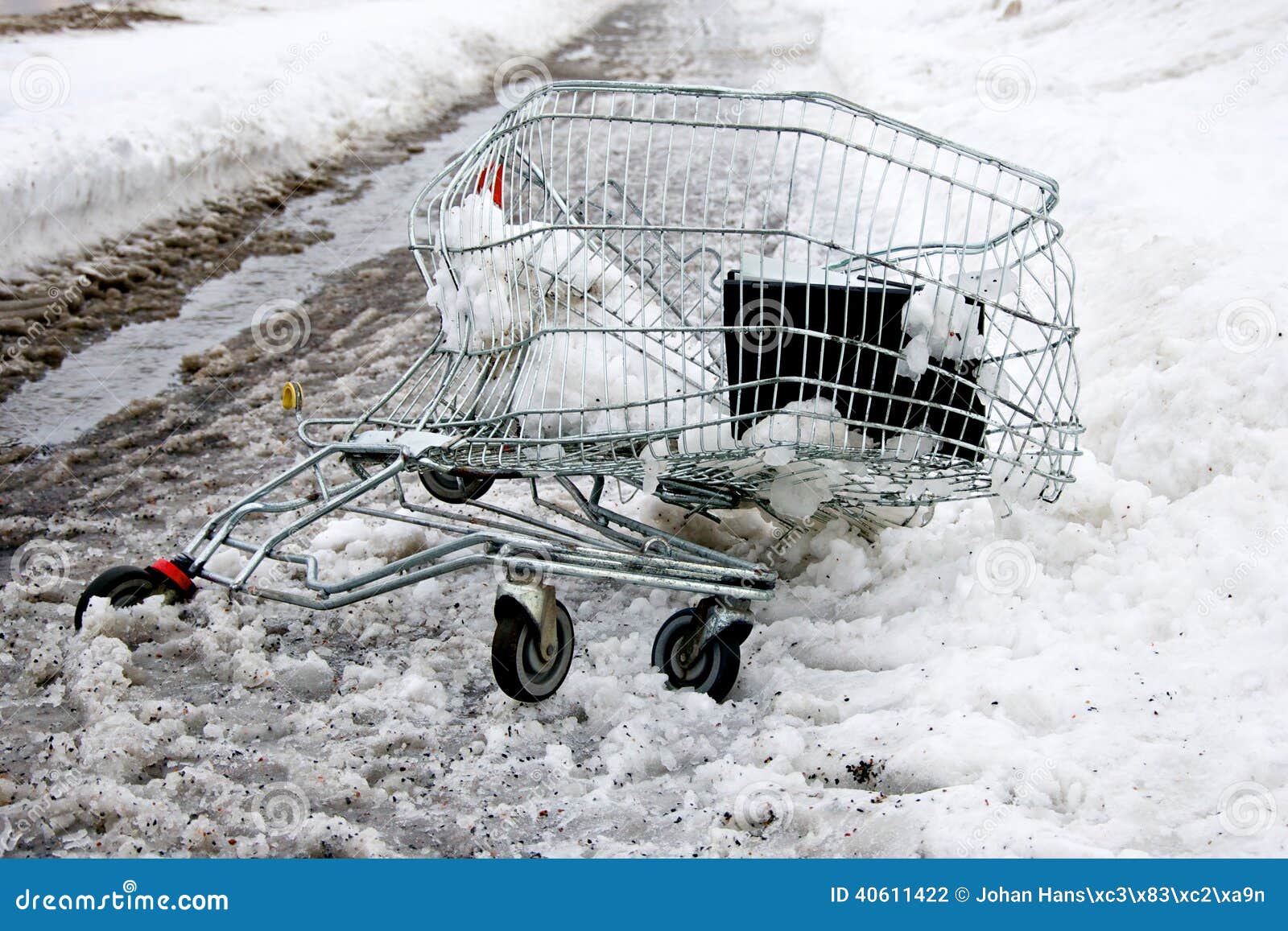 Crashed shopping cart stock photo. Image of accident 40611422