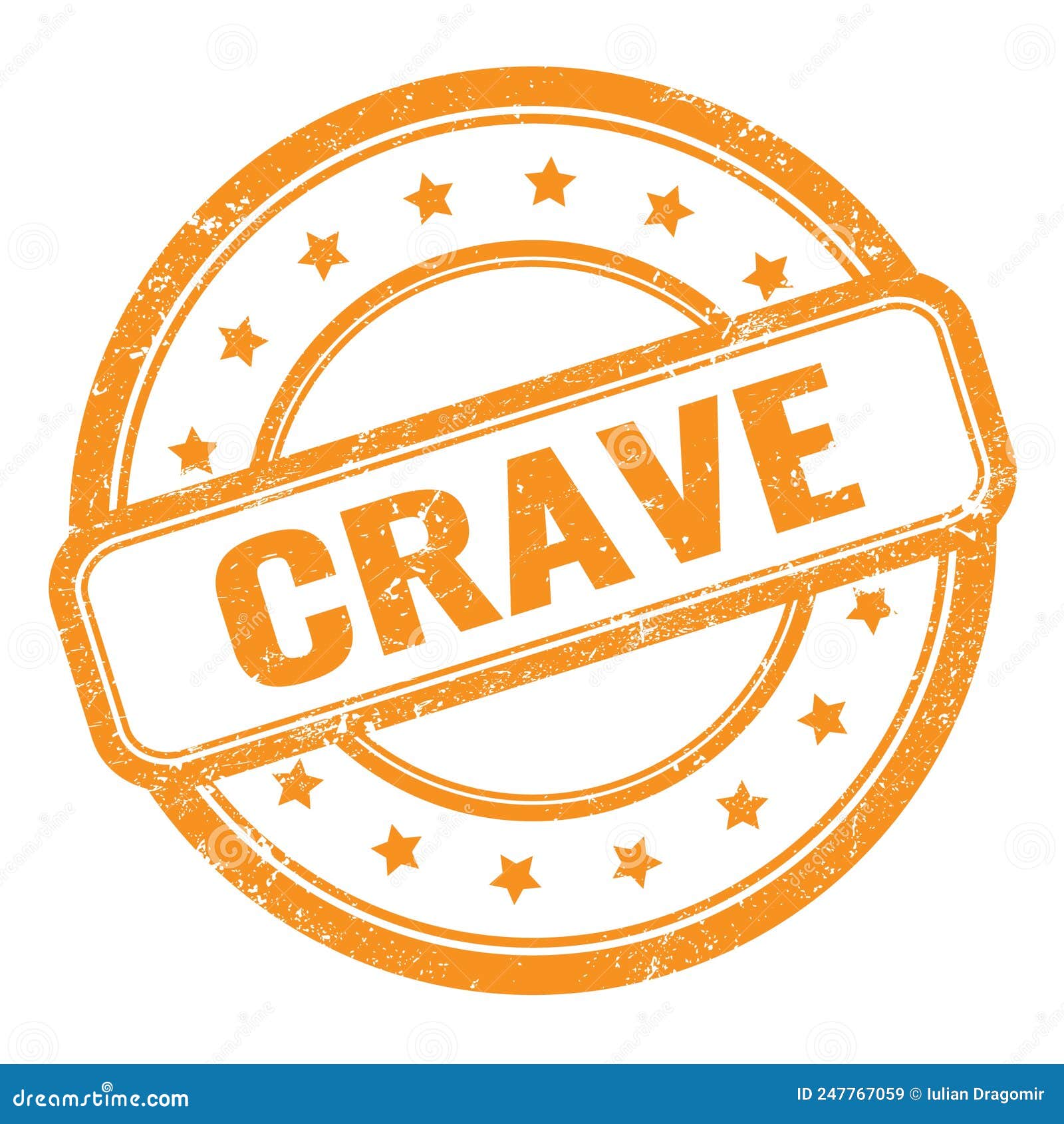 CRAVE, Word on Orange Stamp Sign Stock Illustration Illustration of logo, crave 247767059