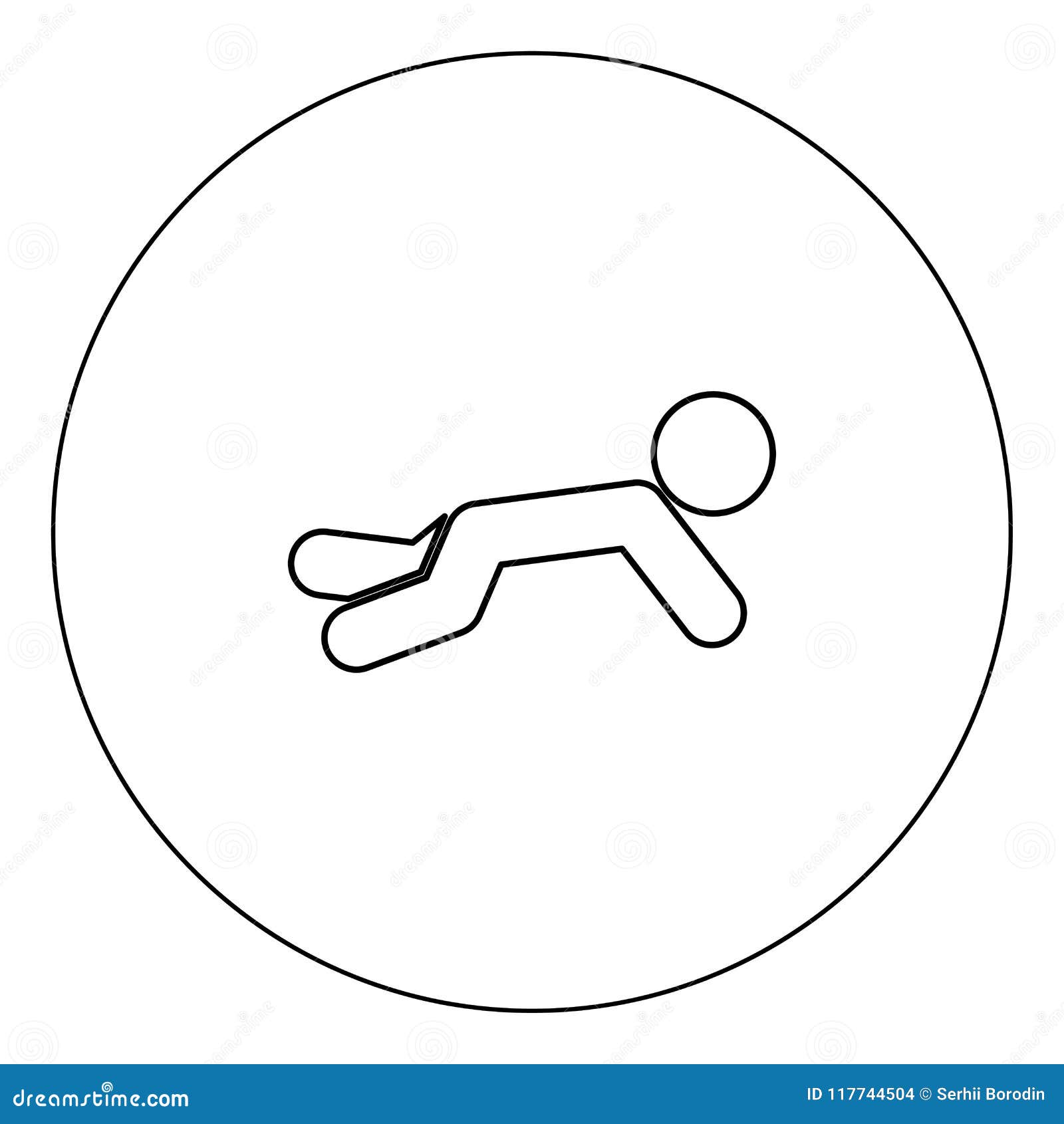 Download Crawling Baby Icon Black Color In Circle Vector Illustration Isolated Stock Vector ...