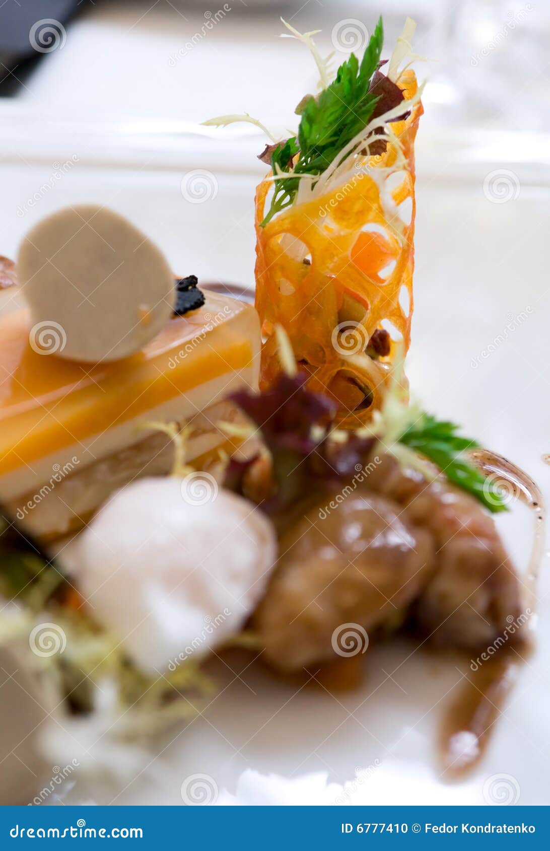 Crayfish with Black Truffle Mousse Stock Photo Image of chic, food