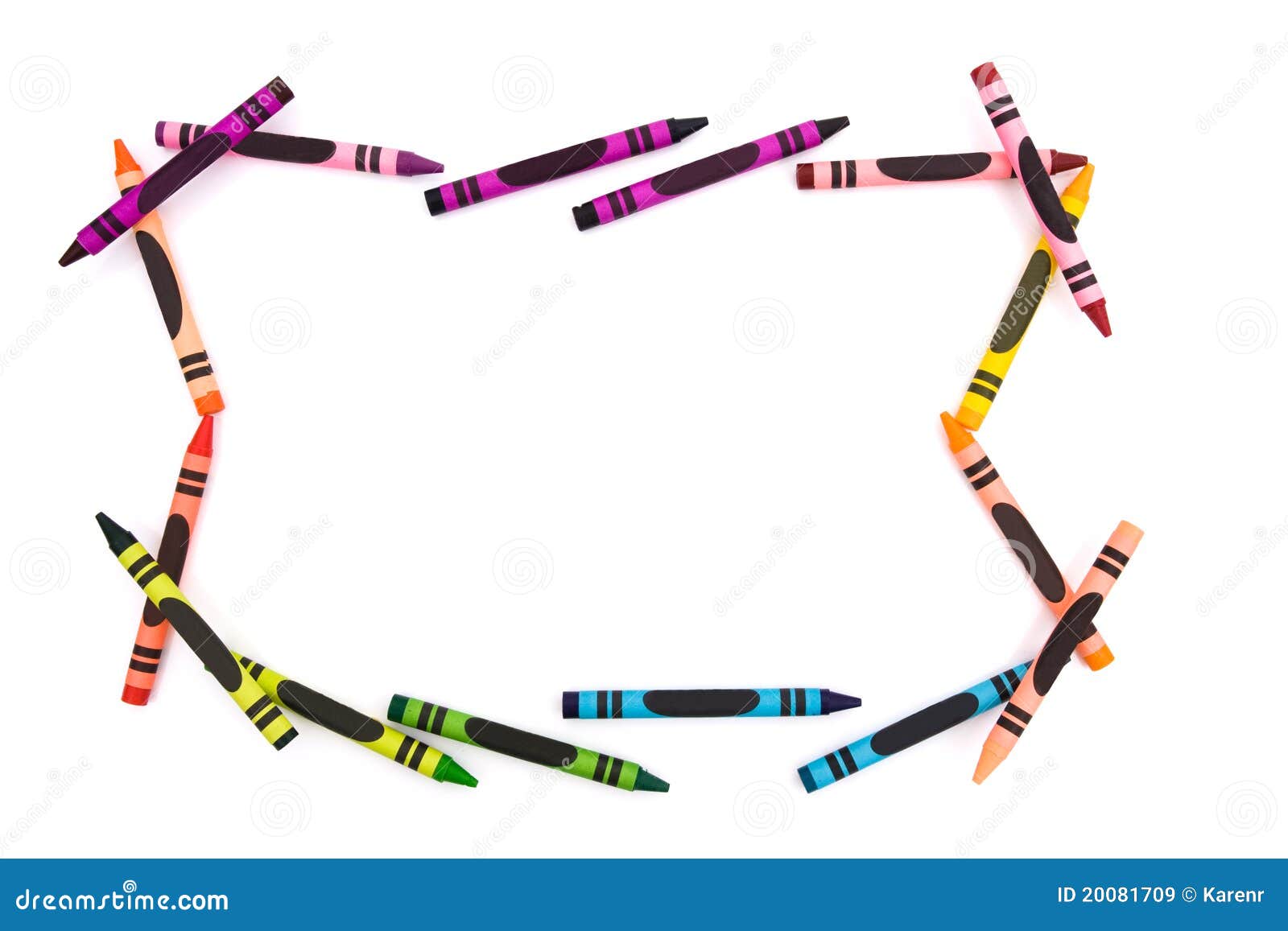 Crayon Border stock image. Image of preschool, school - 20081709, image size:1600x1157