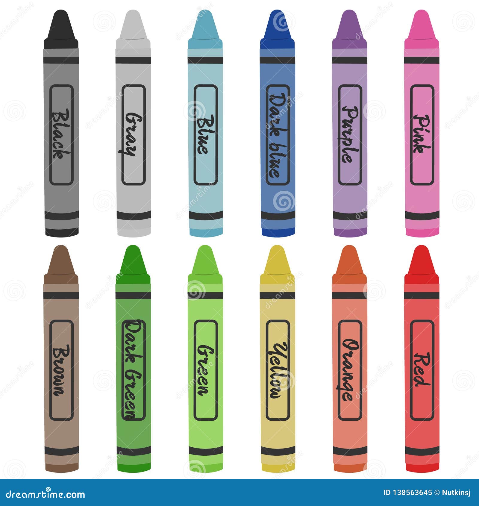 brown crayon clipart