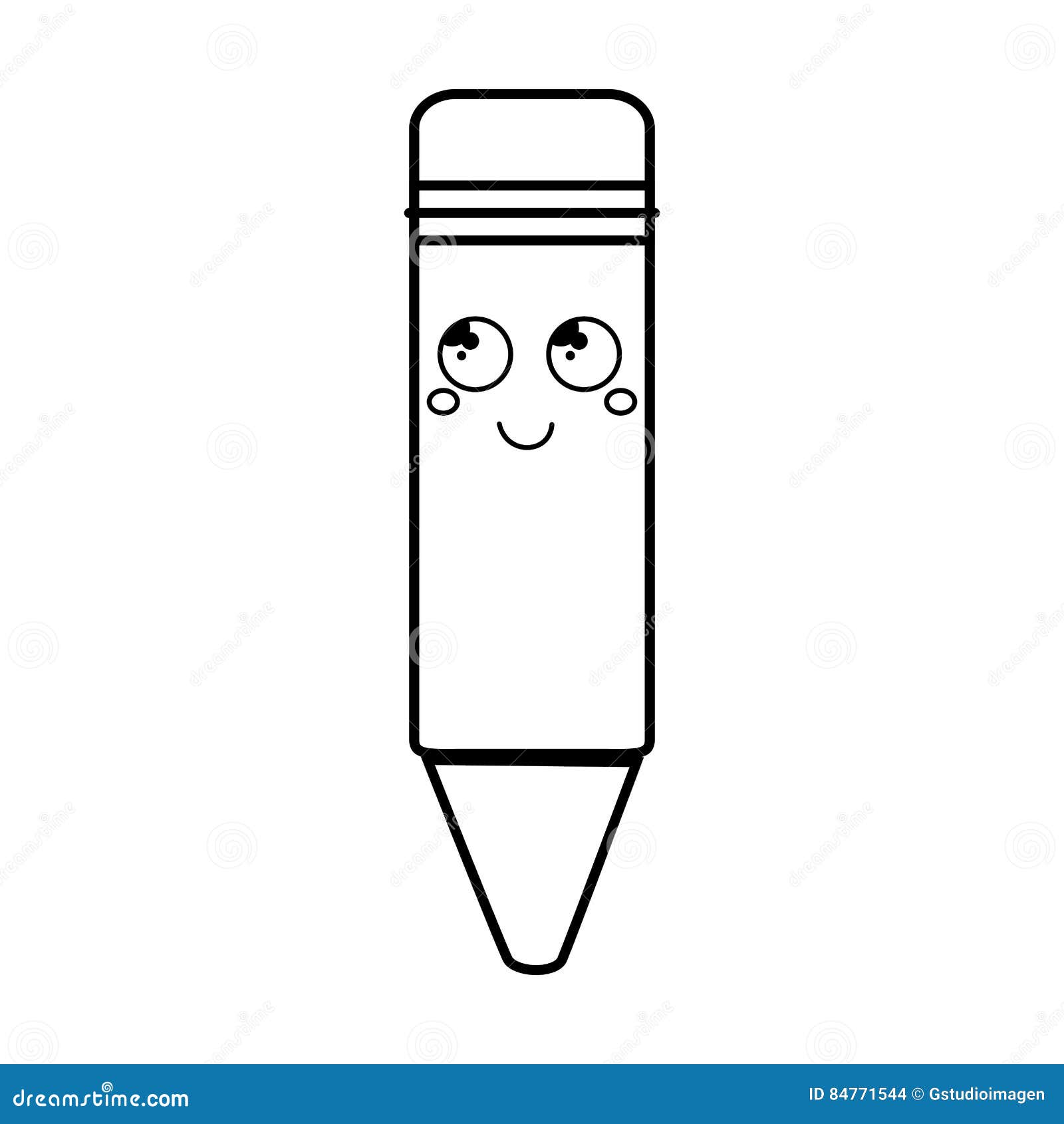 Crayon Comic Character Isolated Icon Stock Illustration - Illustration ...