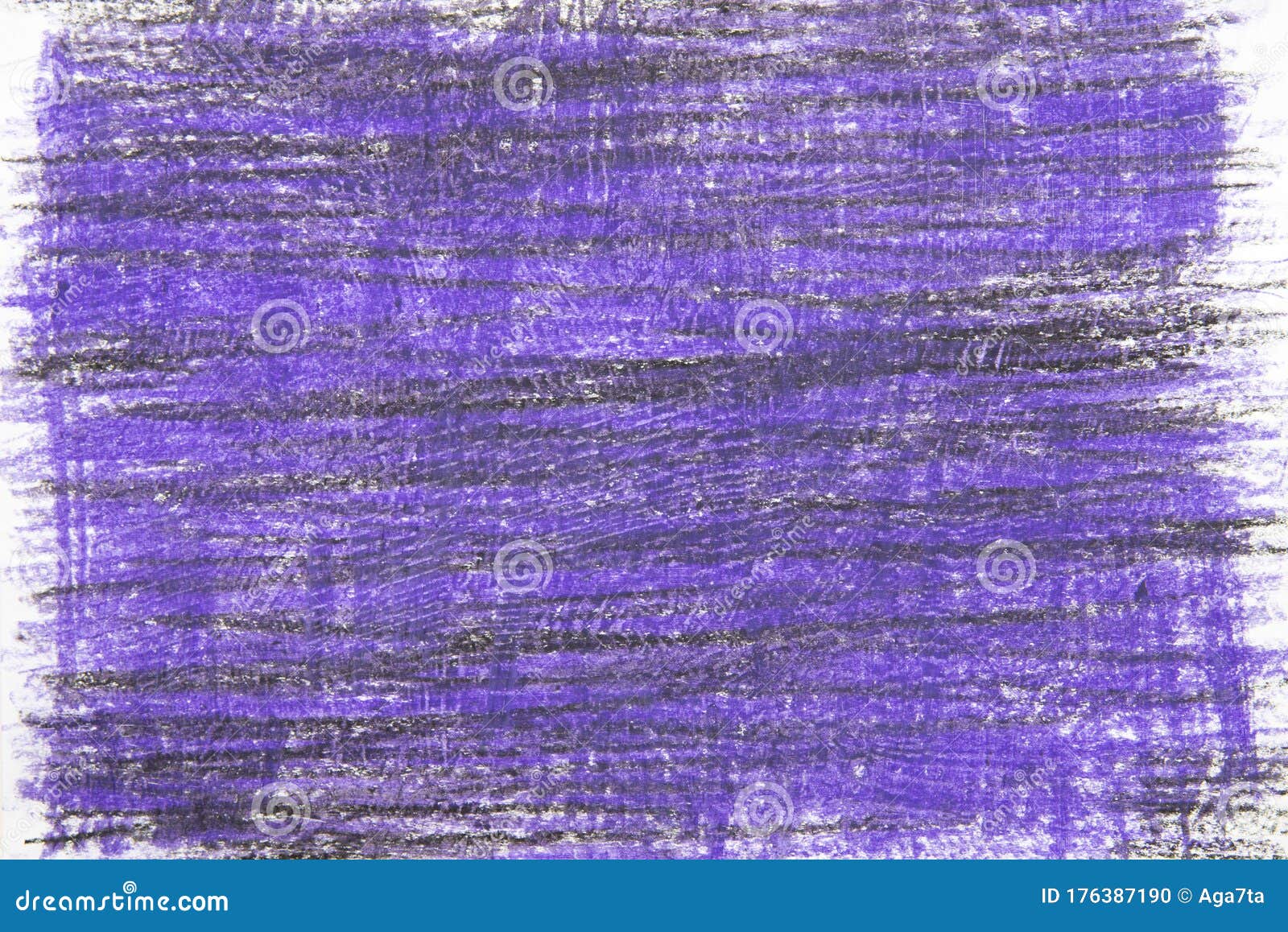 Crayon De Cire Violet Sur Fond De Papier Blanc Illustration Stock ...