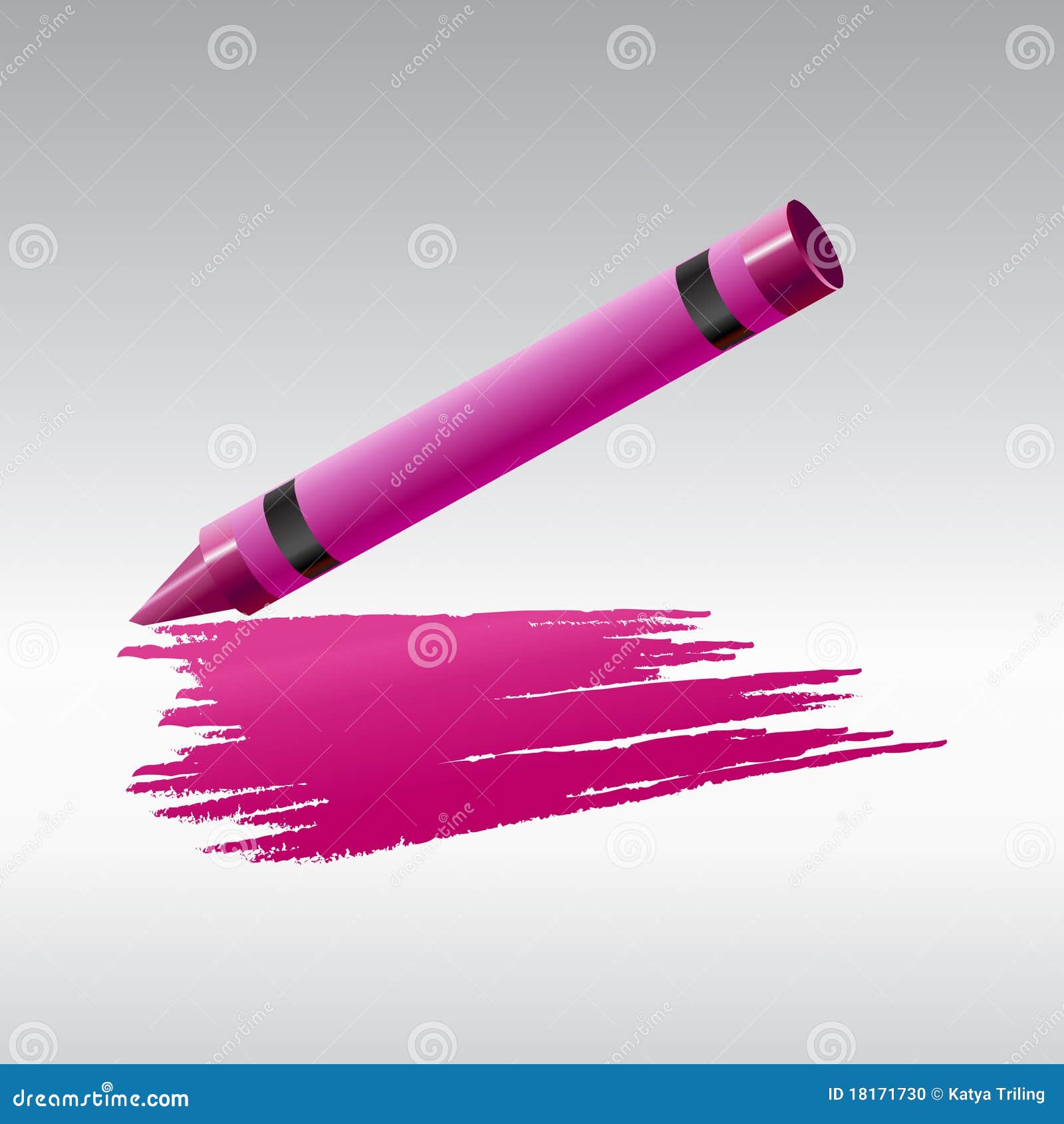 Crayon Drawing on the Sheet of Paper Stock Vector Illustration of