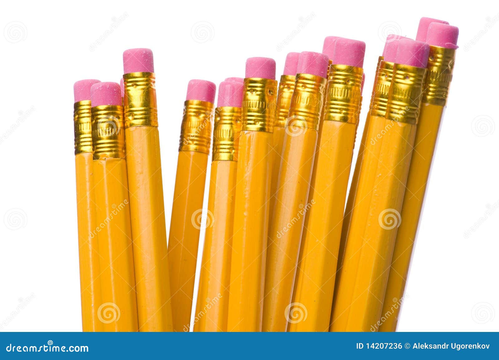 Crayon with Eraser on White Stock Photo Image of wood, instrument