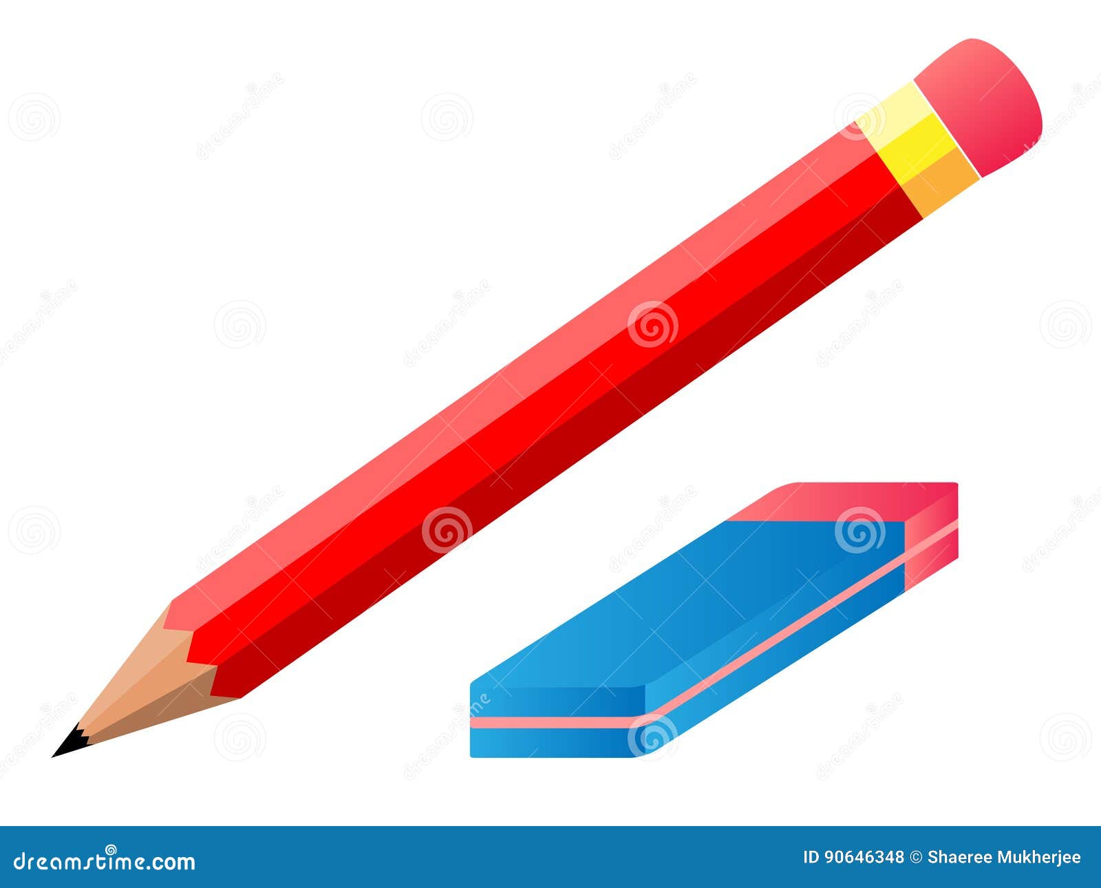 crayon, gomme, règle avec livre sur table en bois 8369149 Photo de stock  chez Vecteezy