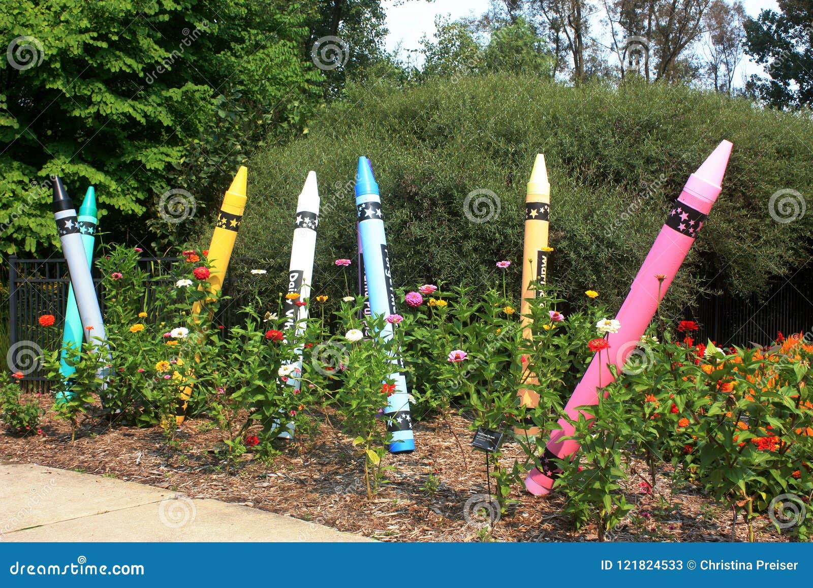 Crayon Garden At The Green Bay Botanical Gardens Editorial Stock