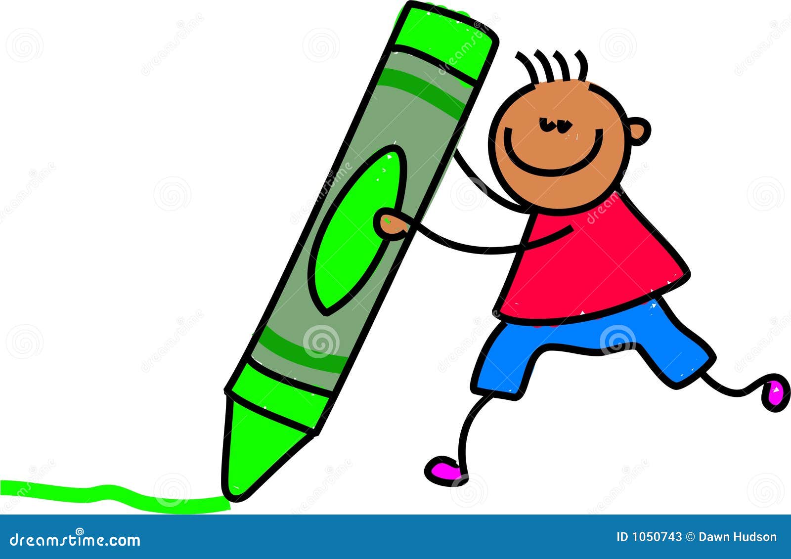Crayon Kid Stock Photos - Image: 1050743