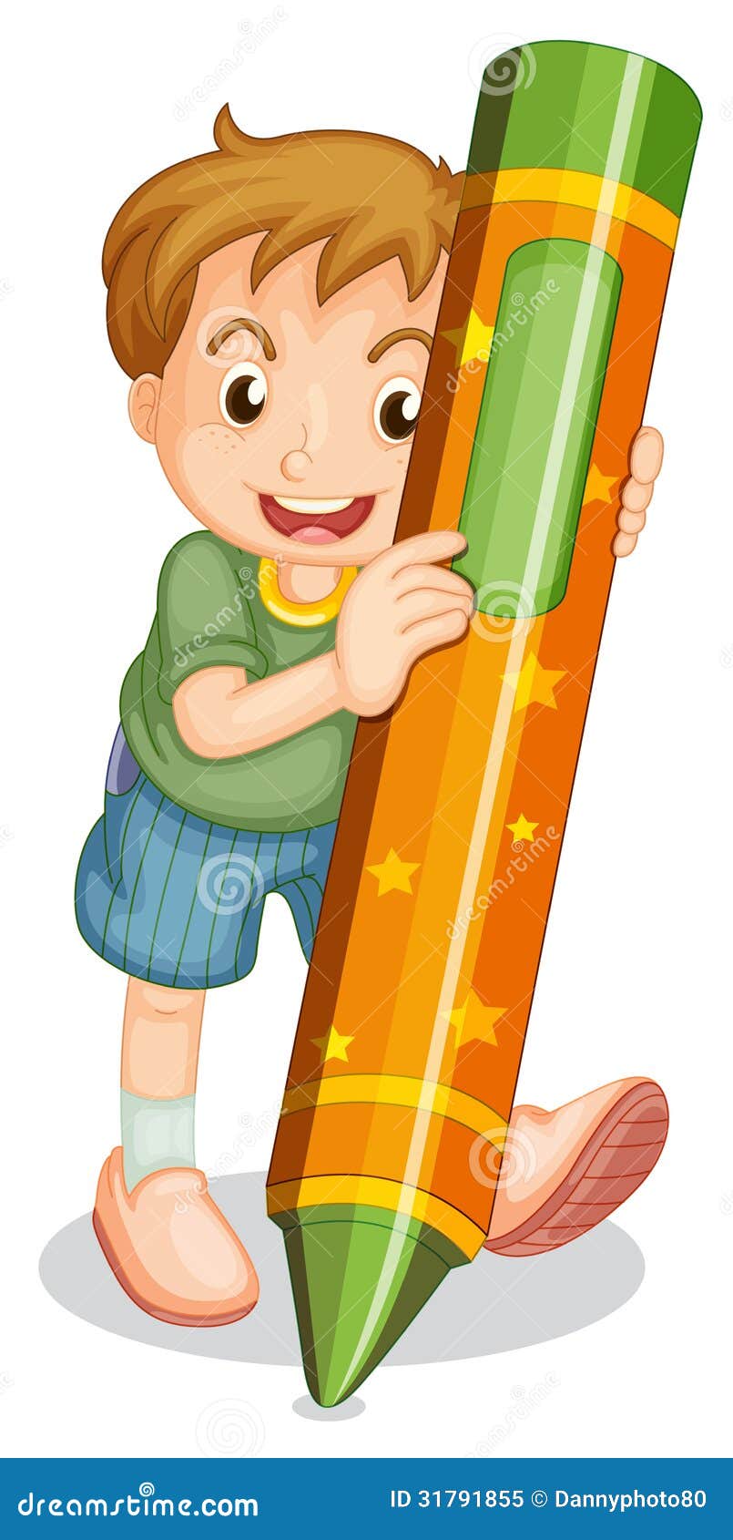 Crayon Kid Royalty Free Stock Photo - Image: 31791855