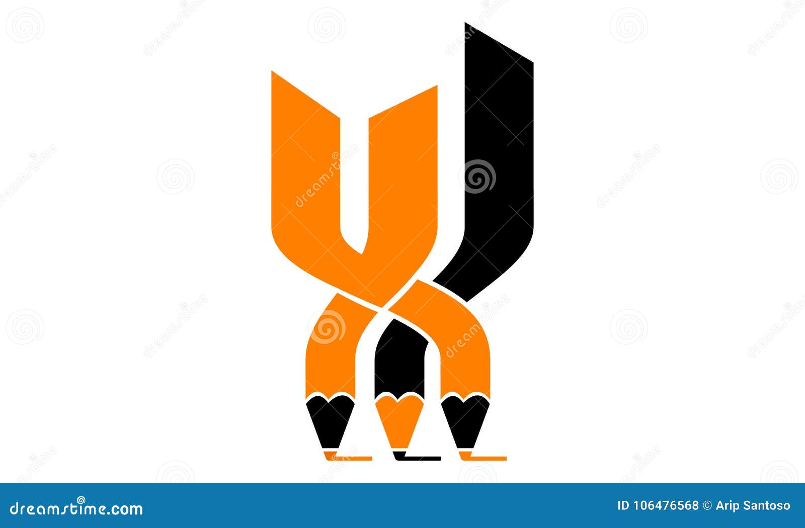 Crayon Logo Design Template Flexible Illustration de Vecteur Illustration du pliable