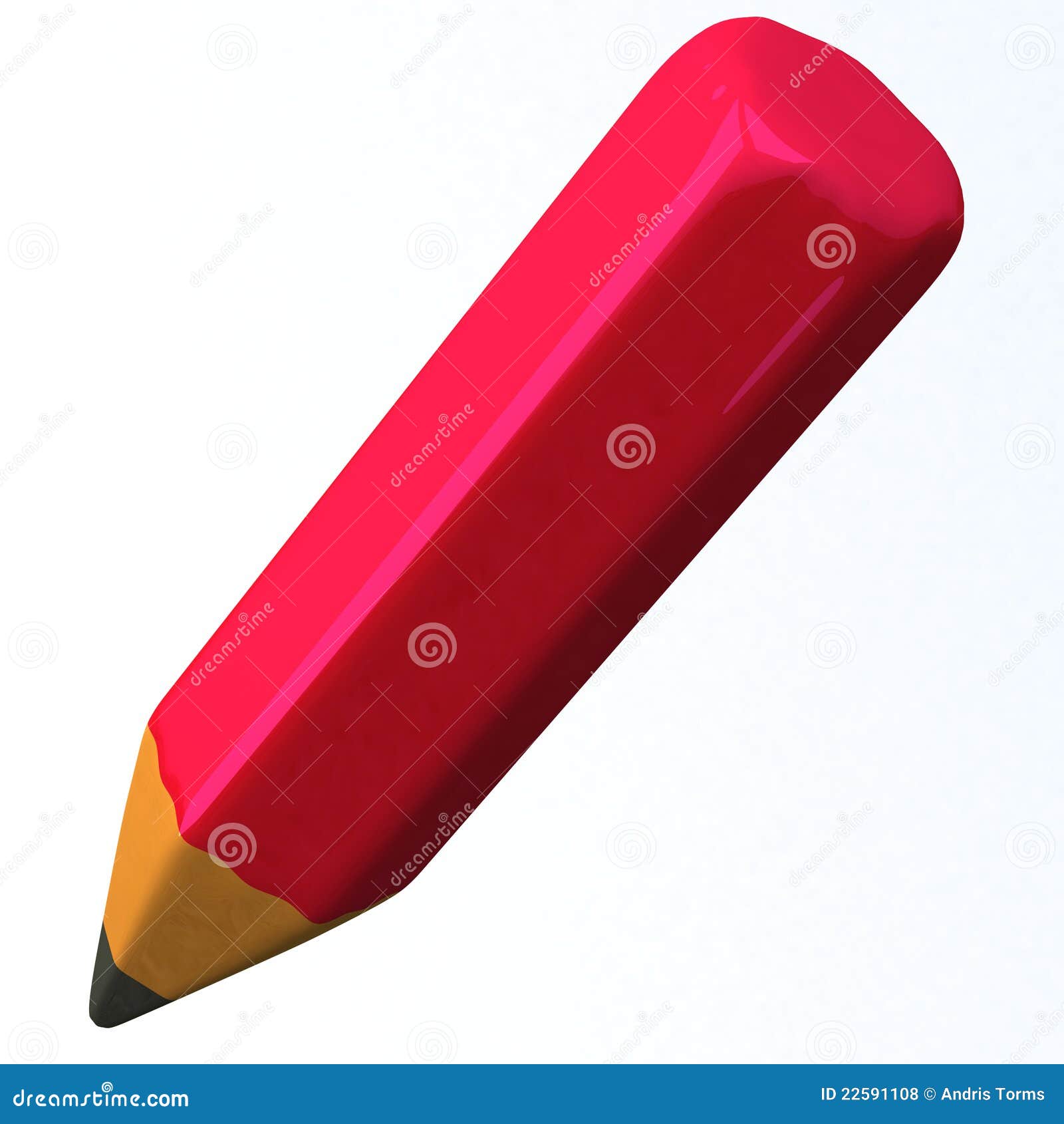 Crayon Rose 3d Photos libres de droits Image 22591108