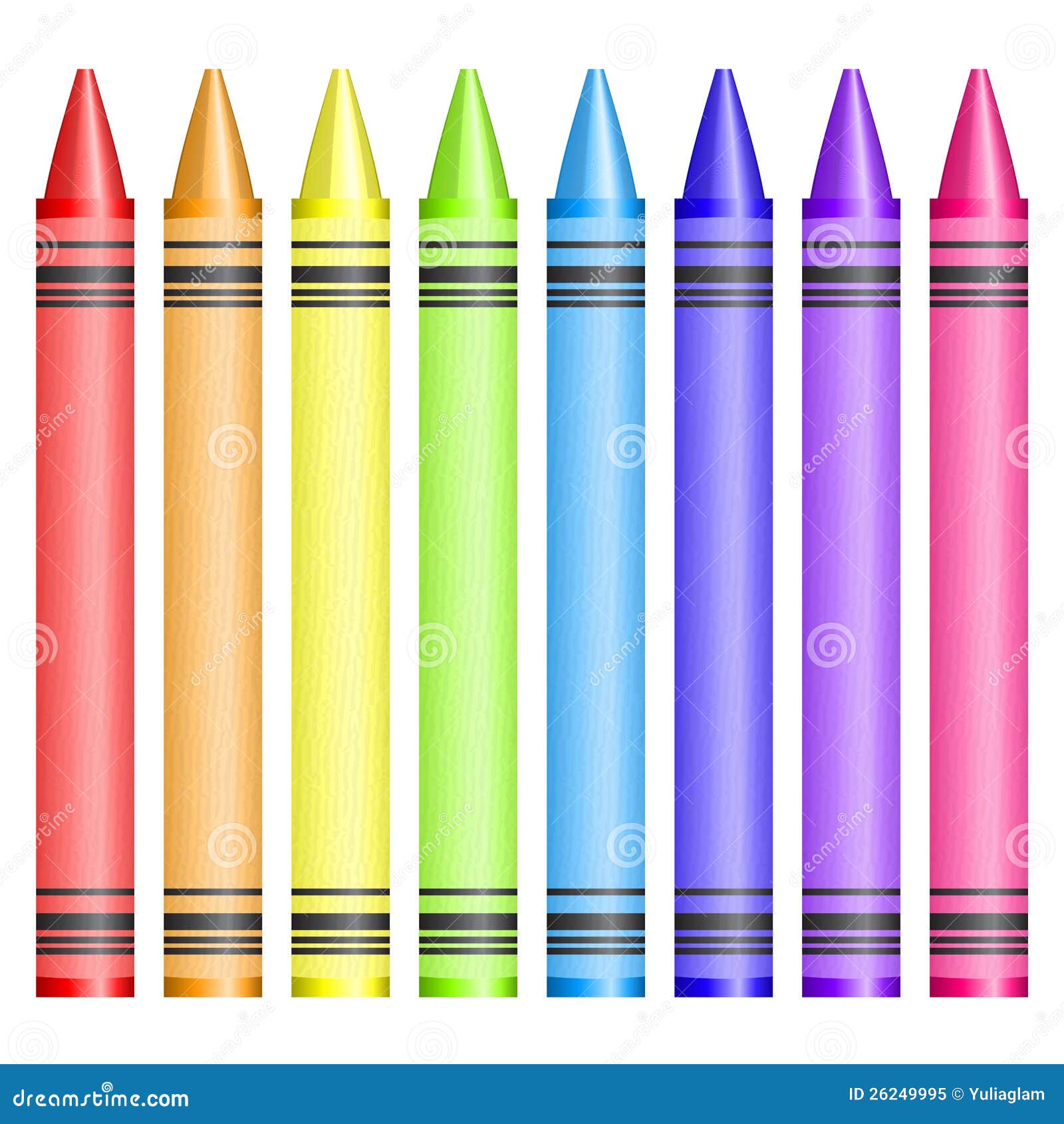 Premium Vector  Crayon vector illustration. cartoon coloring crayons.  crayons hand draw isolated.