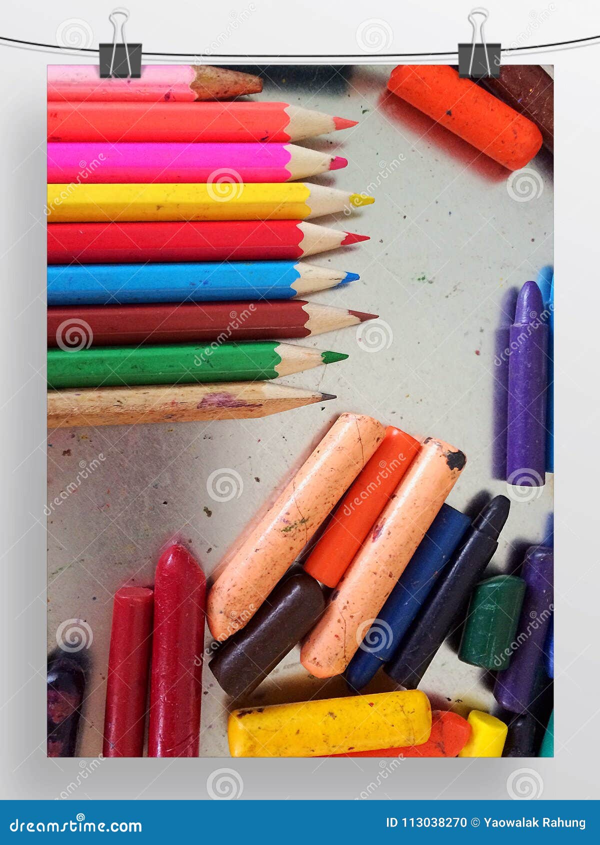 Crayons Art Texture Pattern Stock Photo - Image of crayons, colored ...