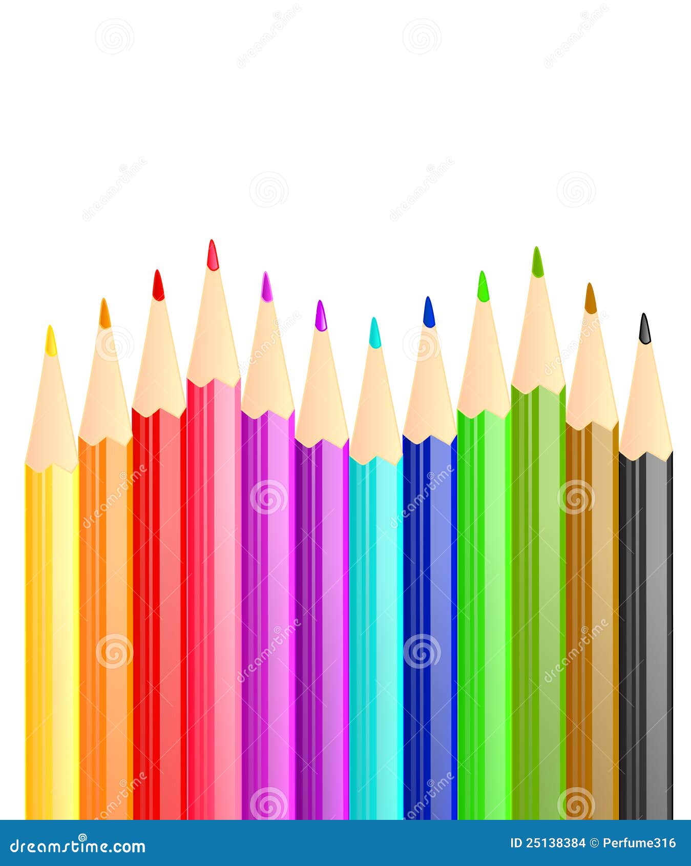 Crayons de couleur illustration de vecteur. Illustration du retraits