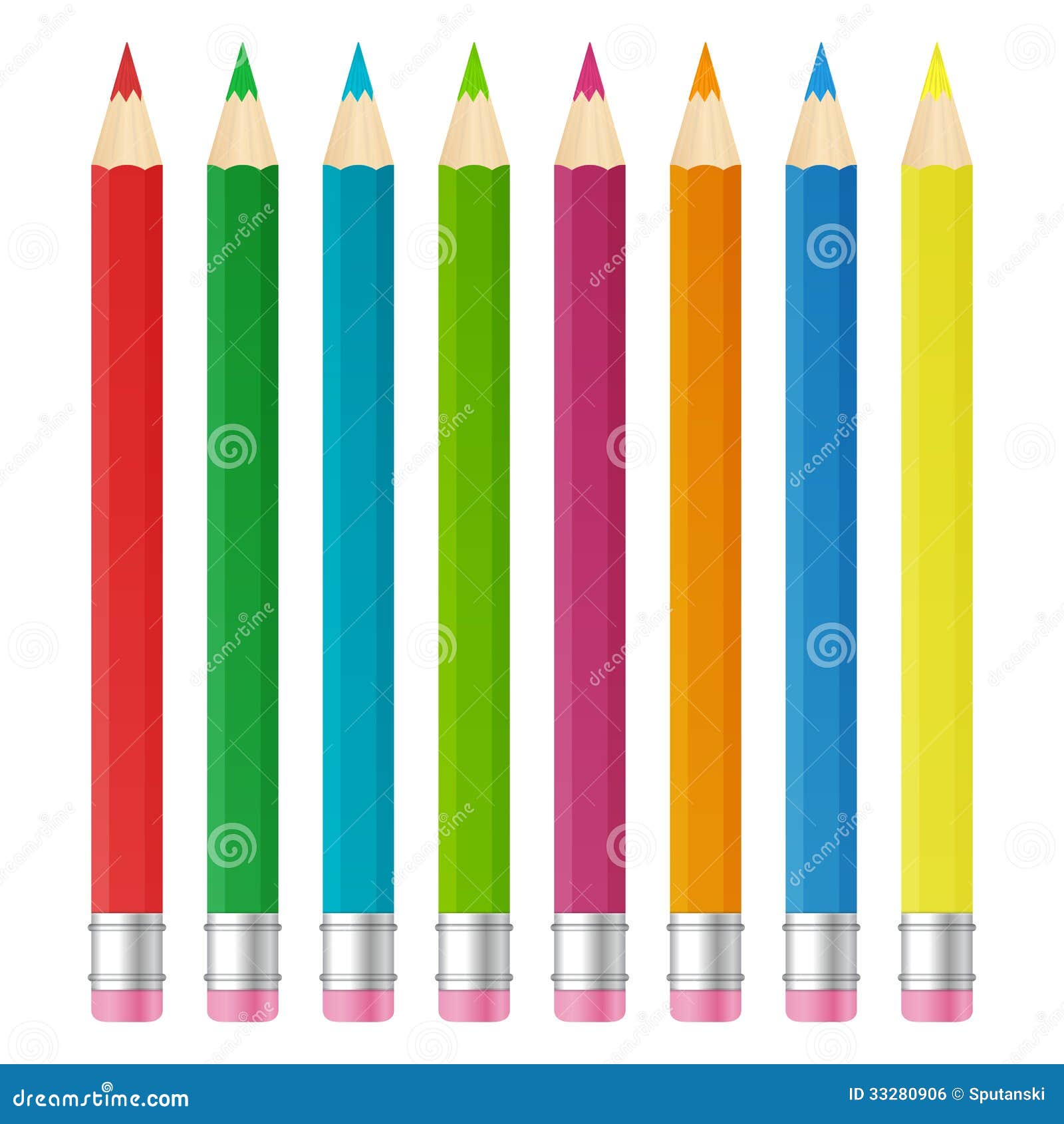 Crayons de couleur illustration de vecteur. Illustration du retrait
