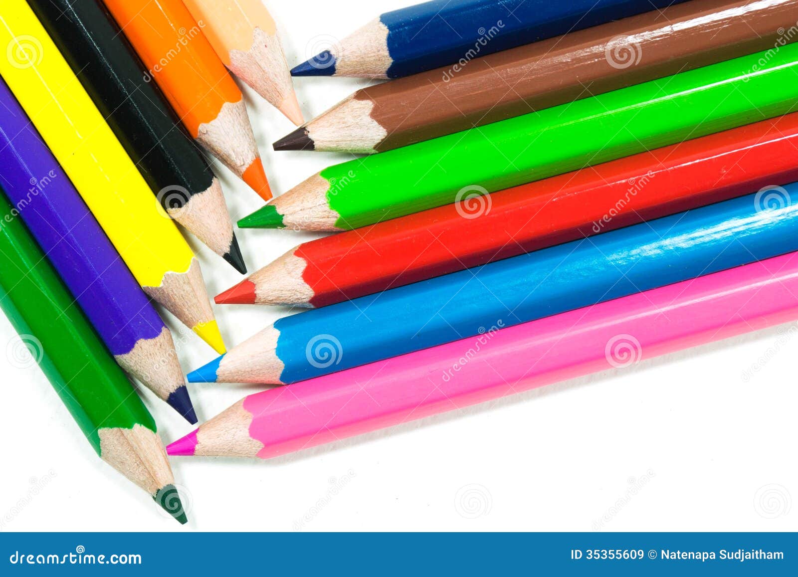 Crayons de couleur image stock. Image du multicolore 35355609